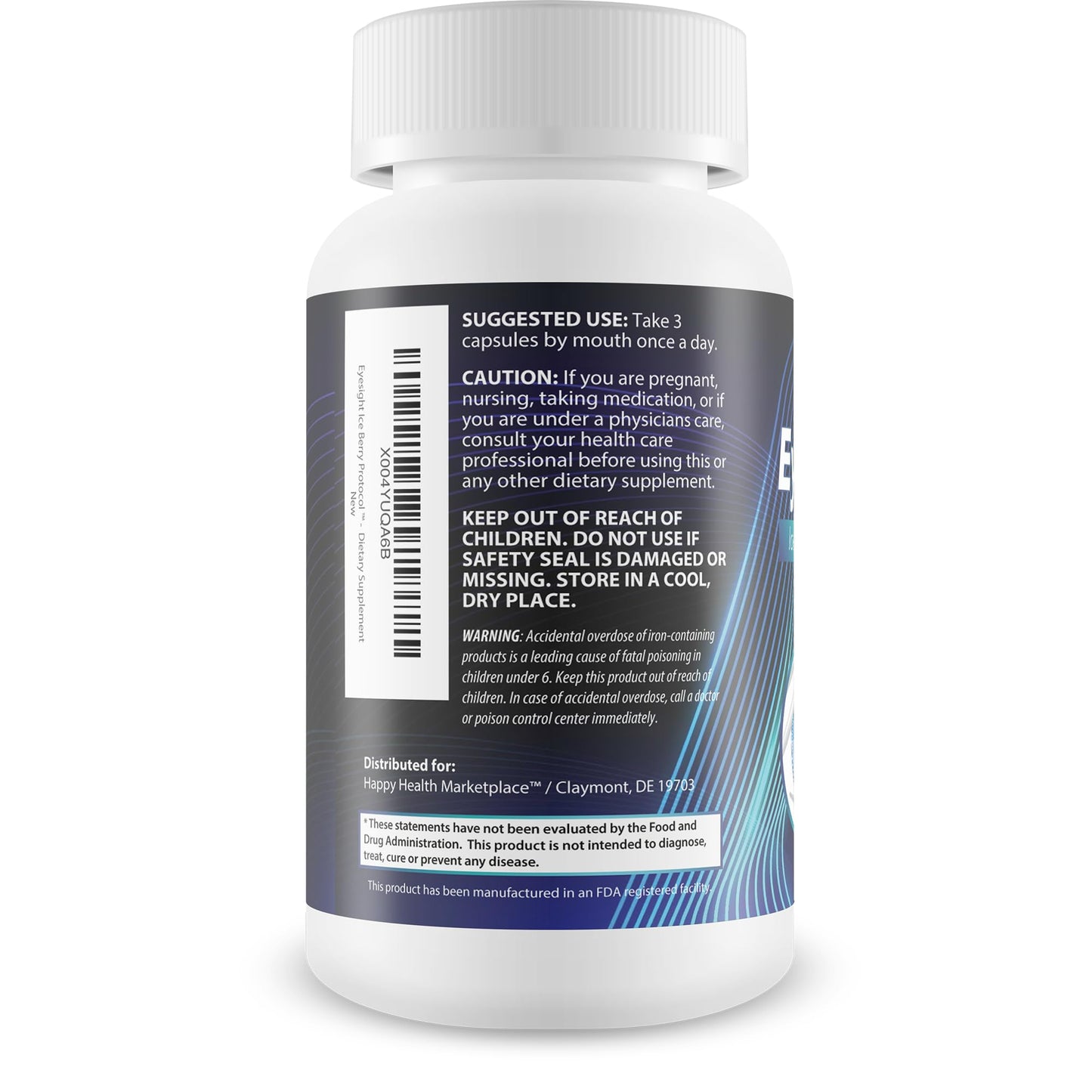 Happy Health Marketplace Eyesight Ice Berry Protocol Lutein Zeaxanthin Capsules, 90 Count