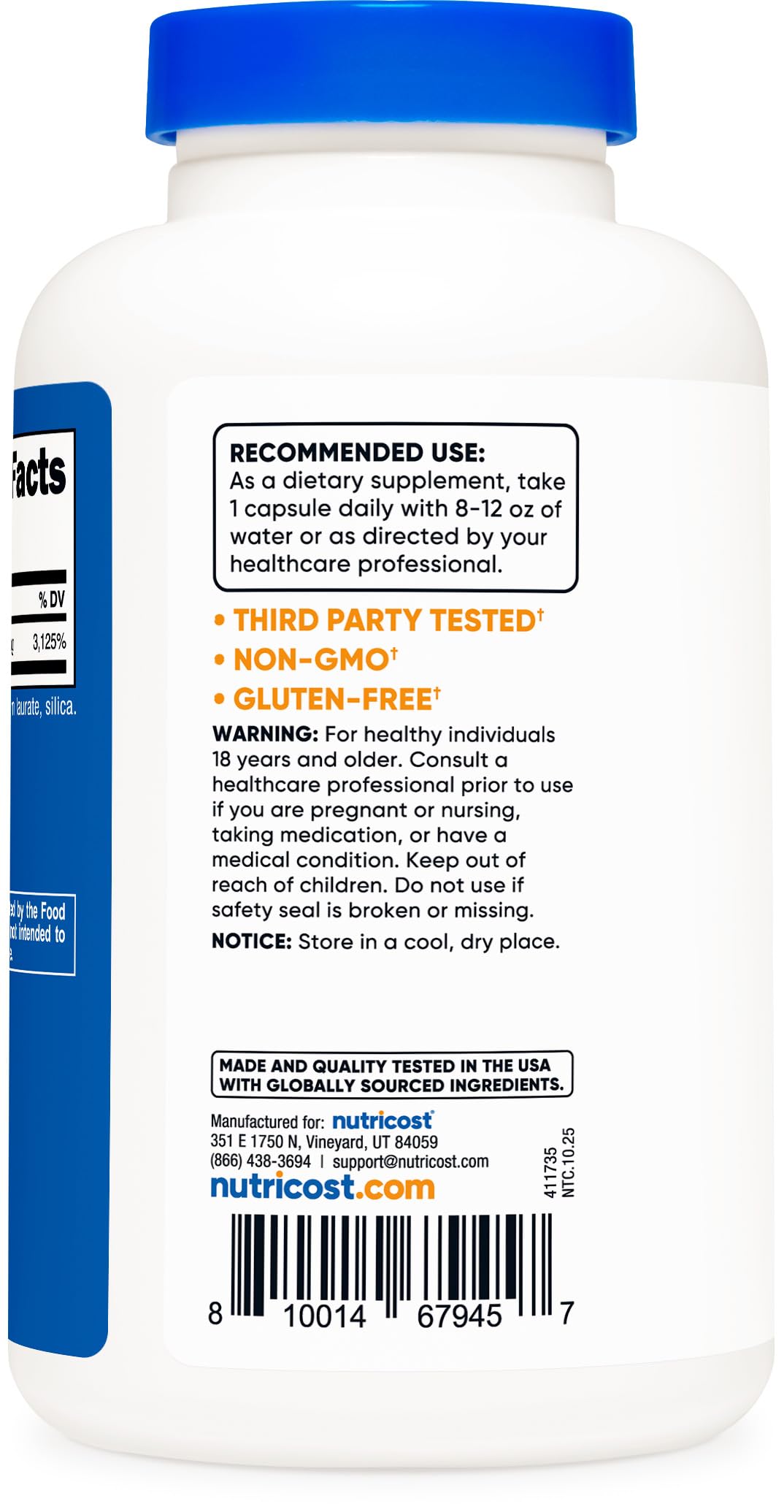 Nutricost Niacinamide (Vitamin B3) 500mg Capsules, 240 Count