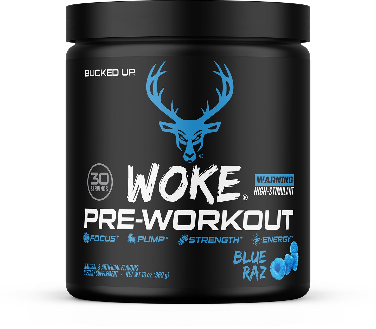 Bucked Up Woke HIGH STIM Pre Workout Powder 12.33 Ounce