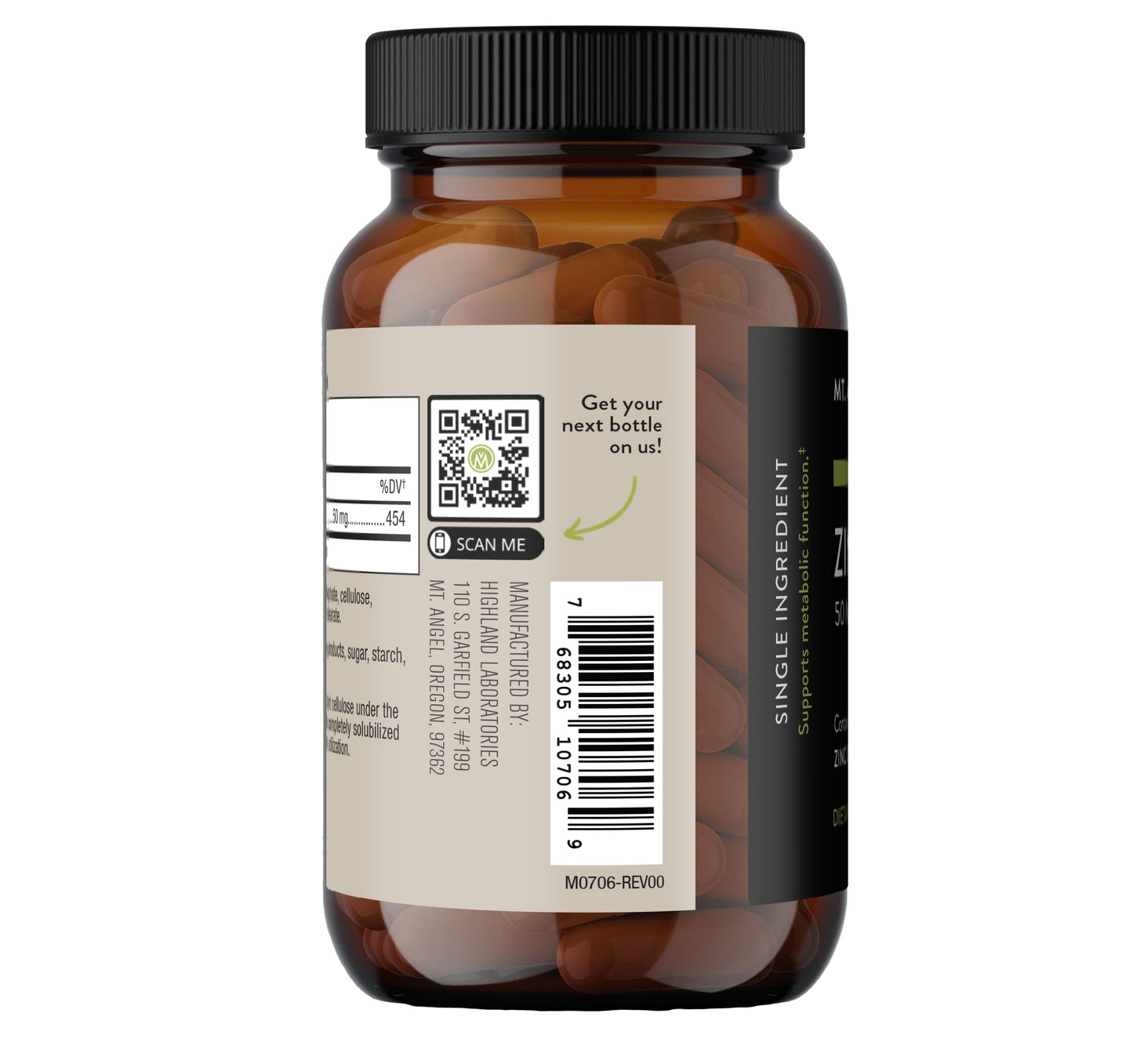 Mt. Angel Vitamins Zinc Citrate 50mg Tablet, 60 Count