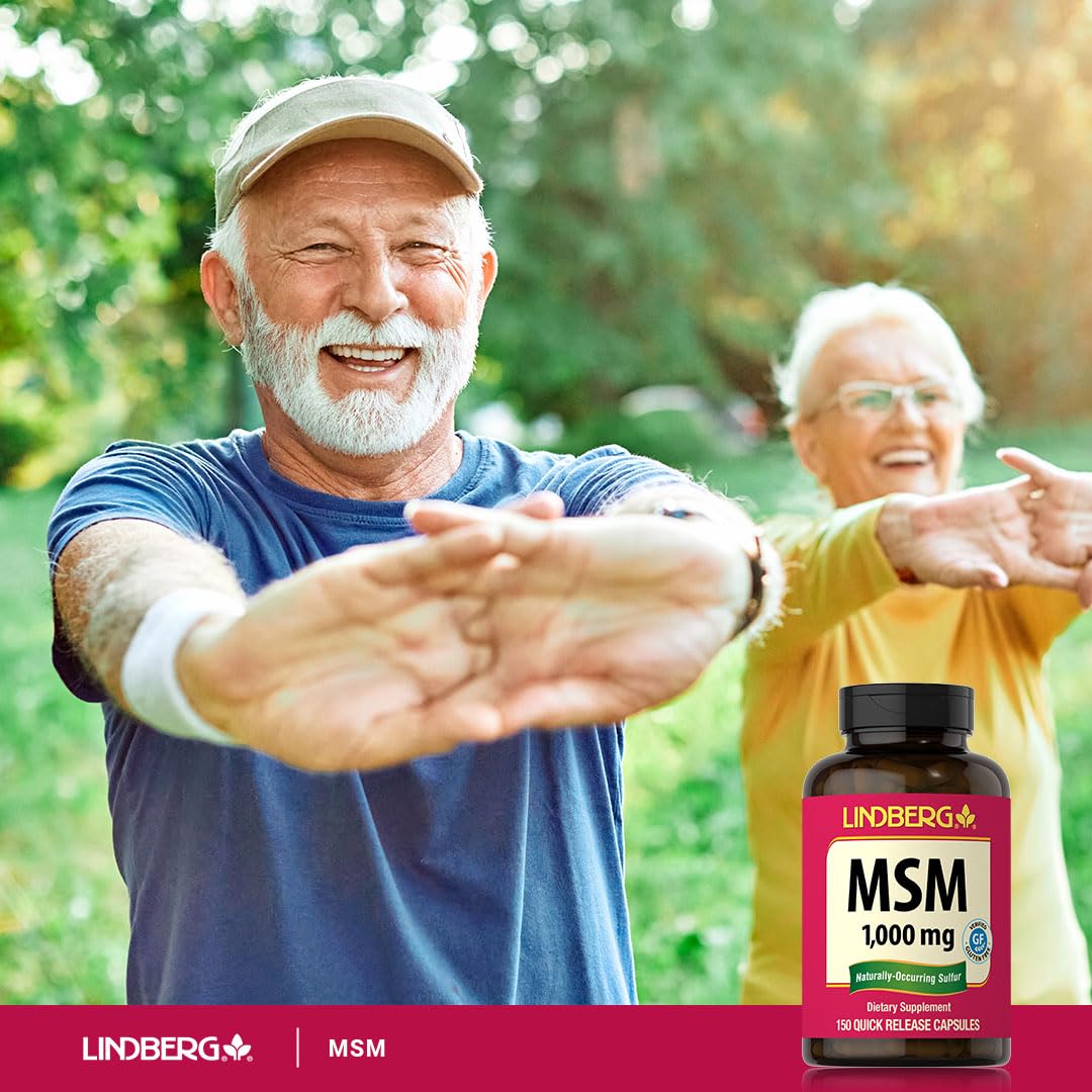 Lindberg MSM Supplement 1000mg Capsules, 150 Count