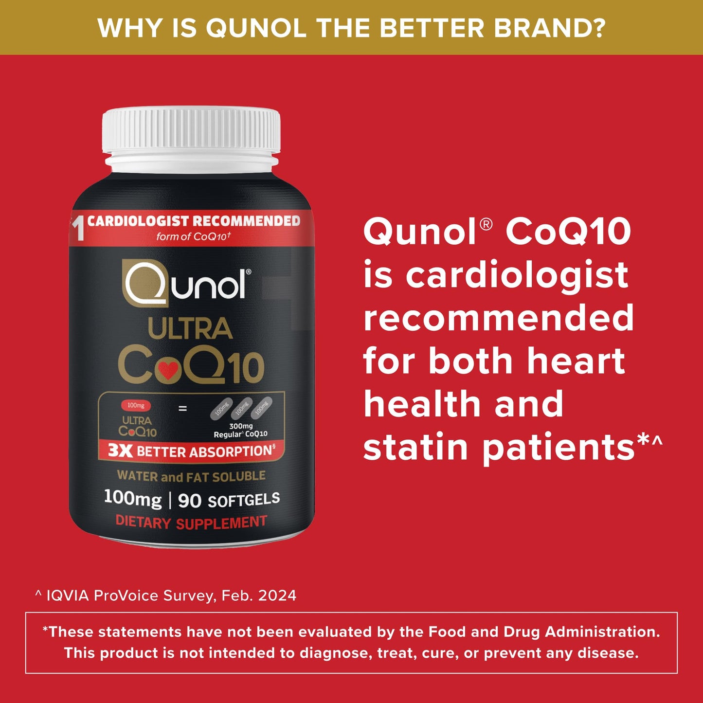Qunol CoQ10 100mg Softgel, 60 Count