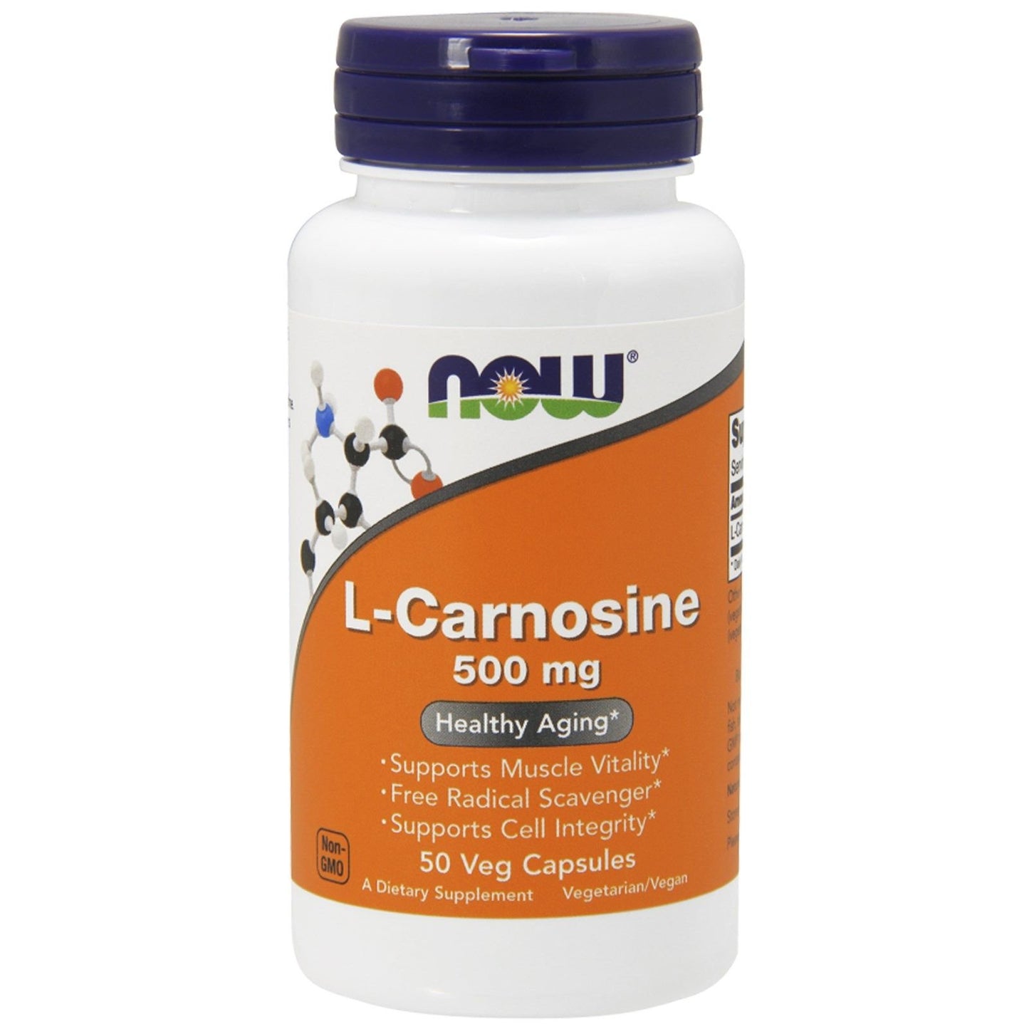 NOW Foods L-Carnosine 500mg Capsules, 50 Count