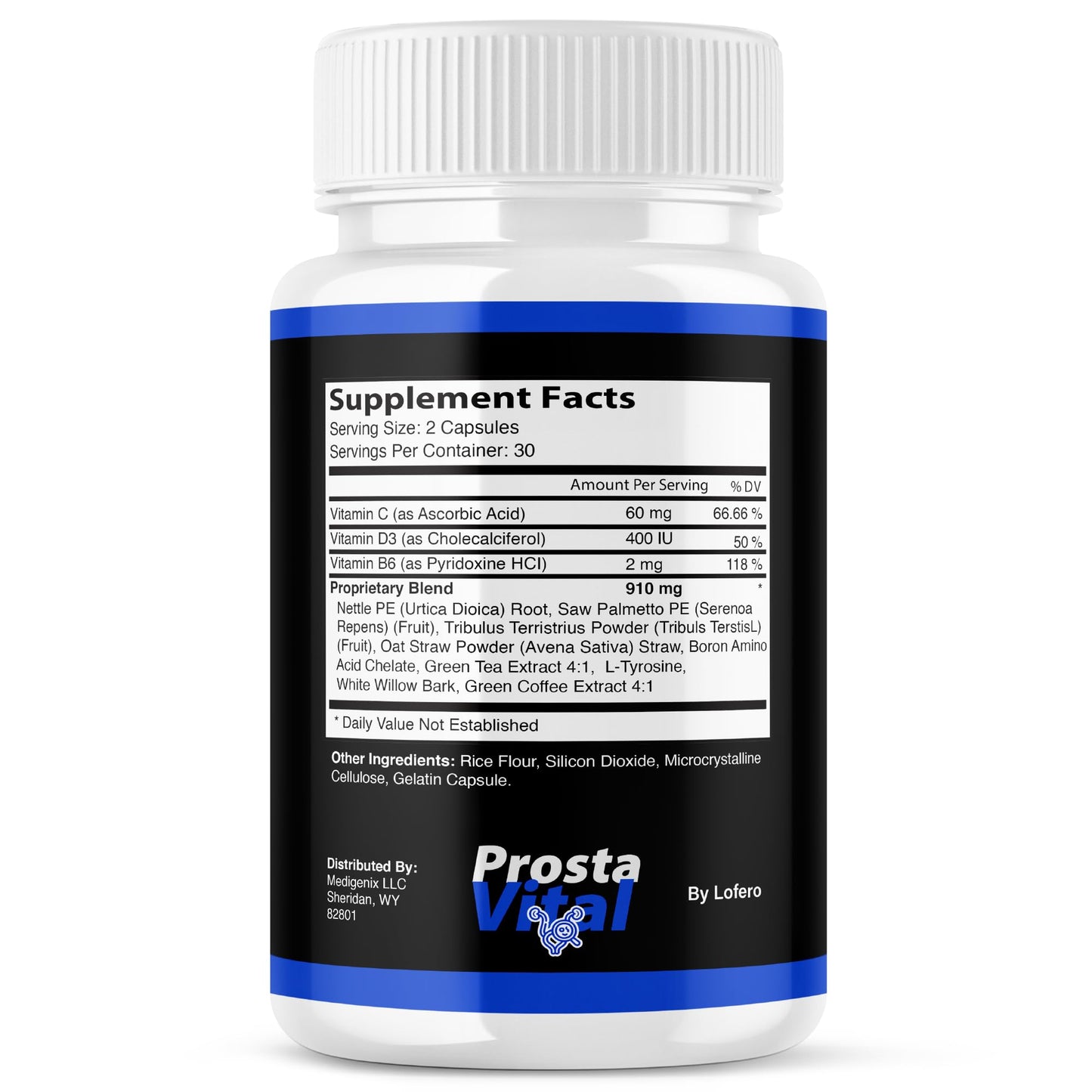 Lofero ProstaVital Capsules, Prosta Vital for Men Urinary & Prostate Support Supplement with Advanced Premium Maximum Strength Performance Formula, 60 Capsules