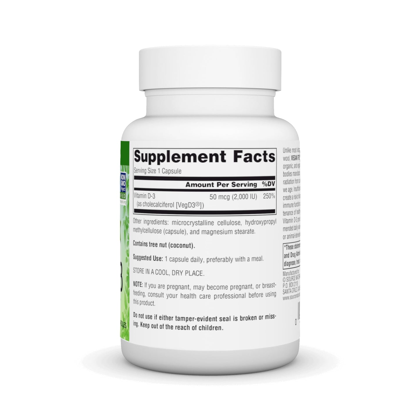 Source Naturals Vitamin D-3 Capsule 90