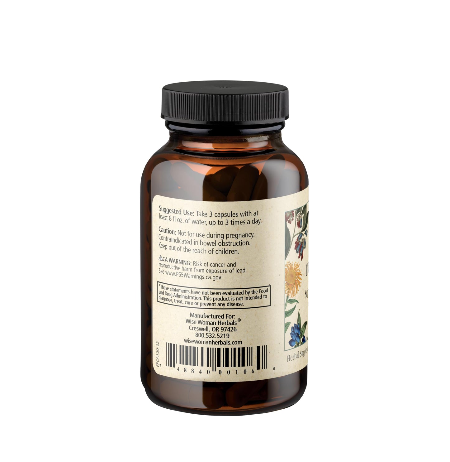Wise Woman Herbals Fiber Flow Capsules 120 Count