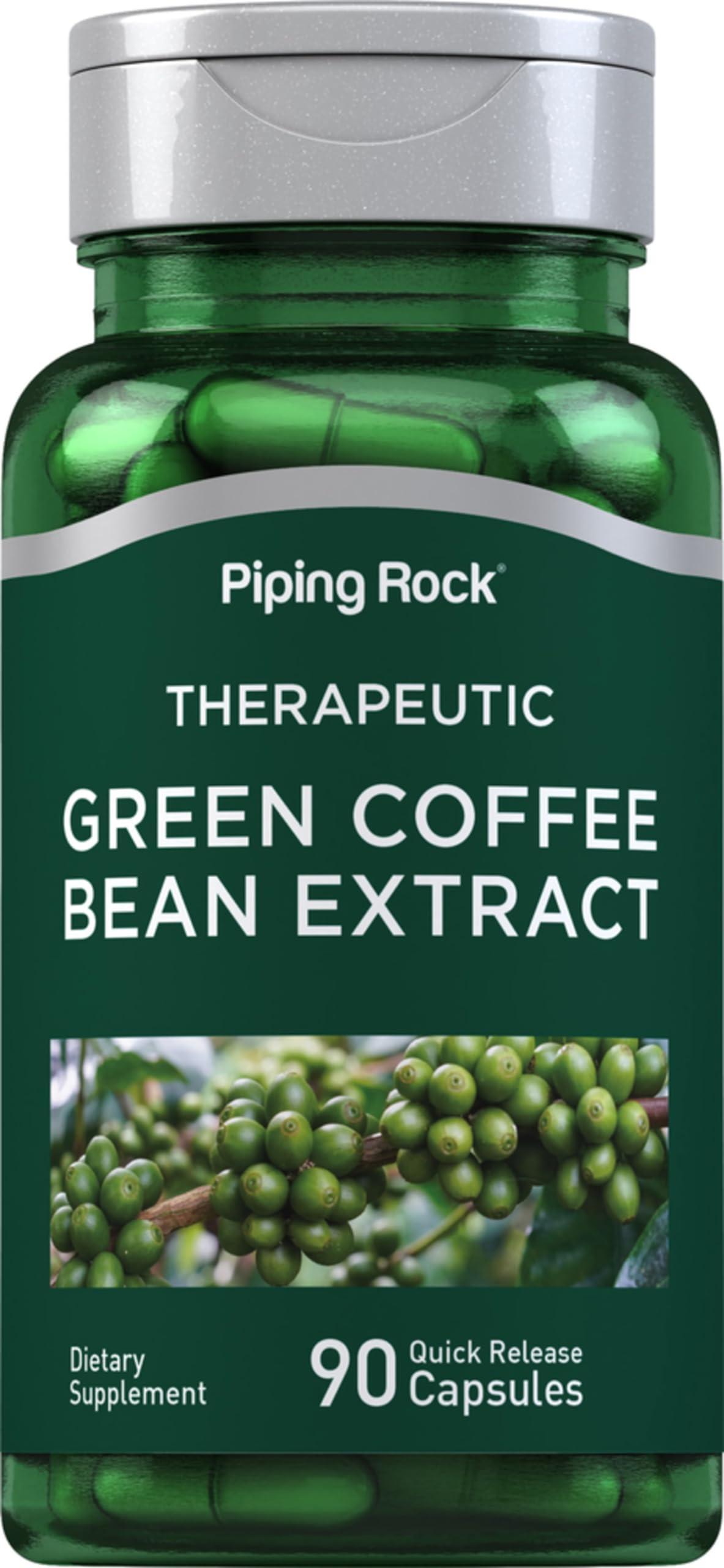 Piping Rock Green Coffee Bean Extract Capsules, 90 Count
