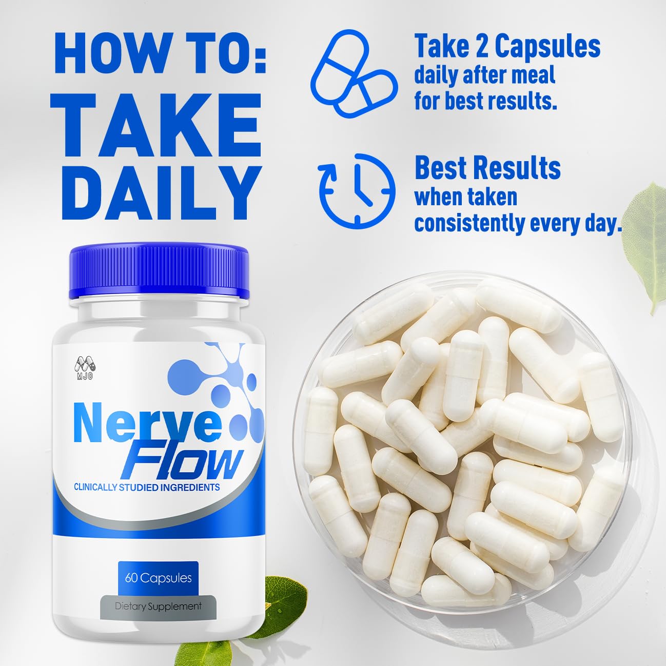 MJO Nerve Flow Capsules, 60 Capsules