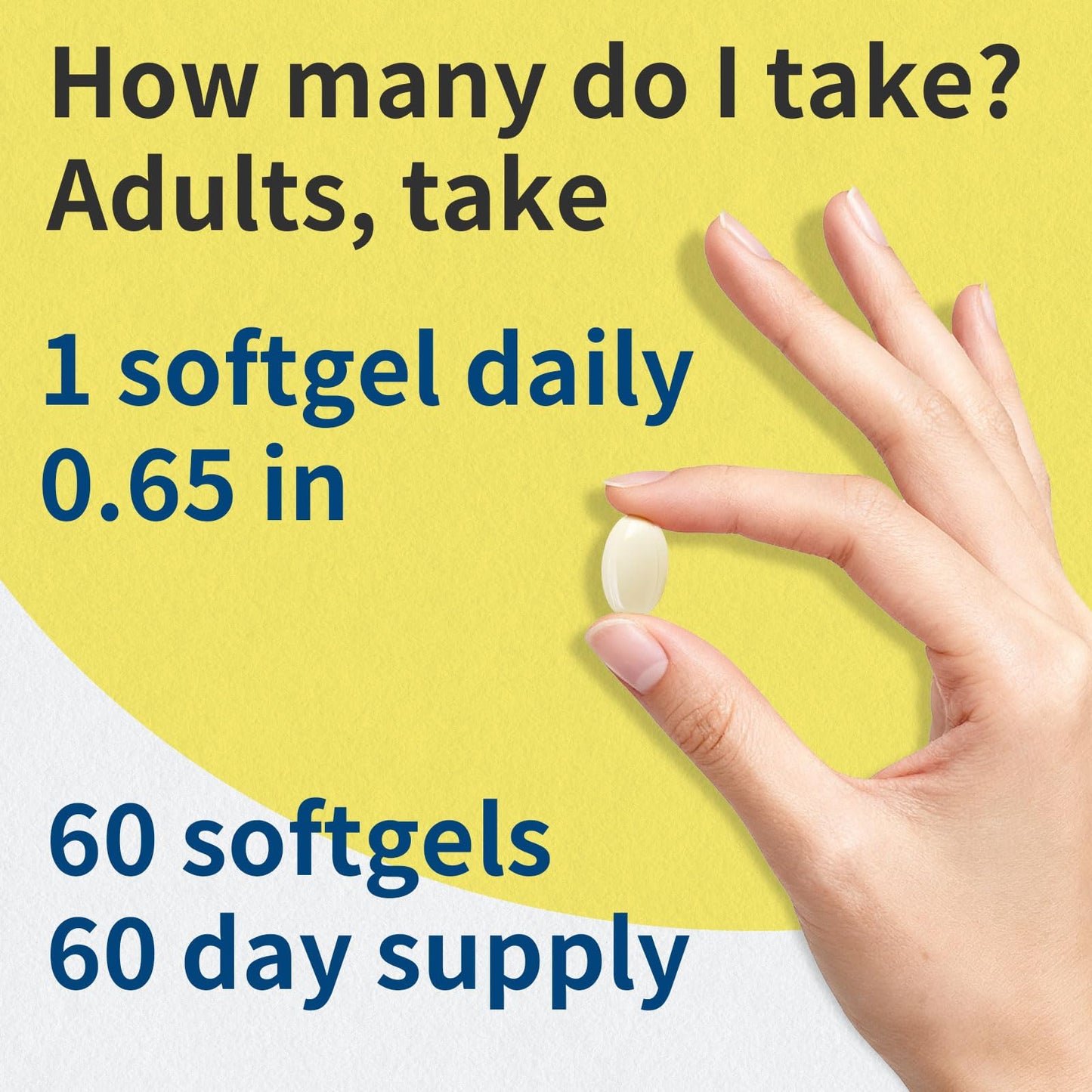 YMINGKJ Vitamin D3 K2 5000 IU Softgels, 60 Count