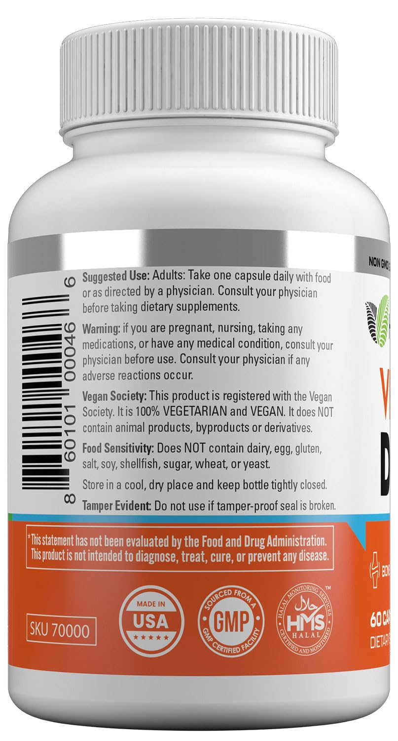 HAYAT Vegan Vitamin D3+K2, 60 Tablets