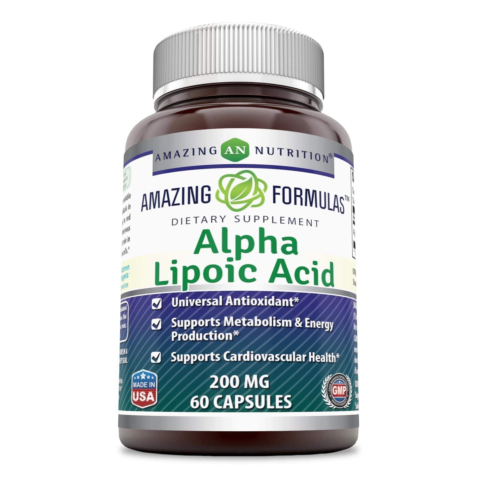 Amazing Nutrition Alpha Lipoic Acid 200 Mg Capsules, 1 Pack