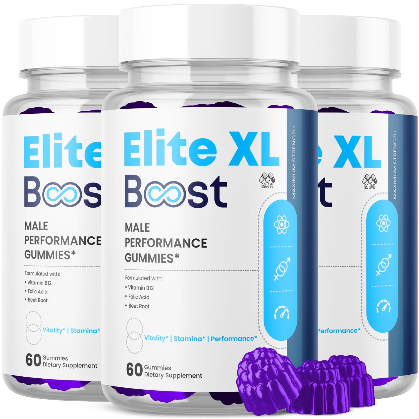 MJO Elite XL Boost Gummies for Men Chewable, 180 Gummies