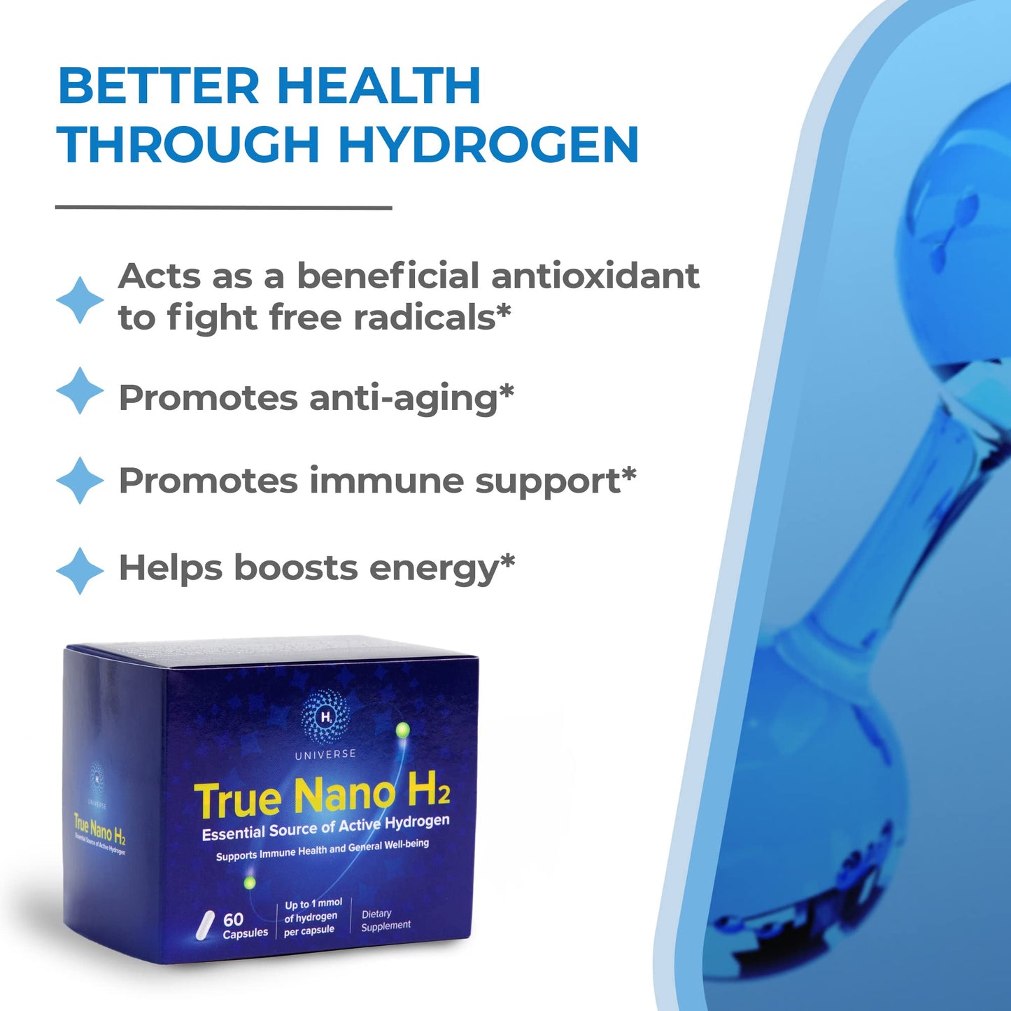 H2 Universe True Nano H2 Plus 60 Capsules