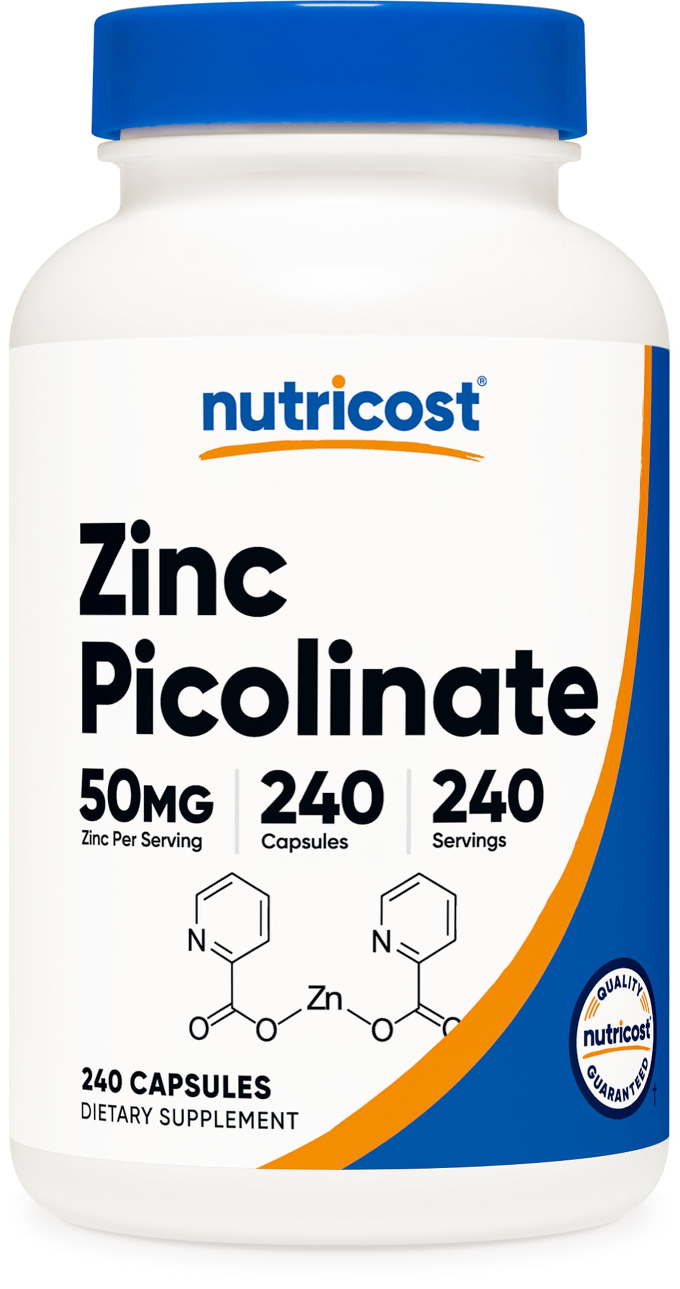 Nutricost Zinc Picolinate 50mg Capsules, 240 Count