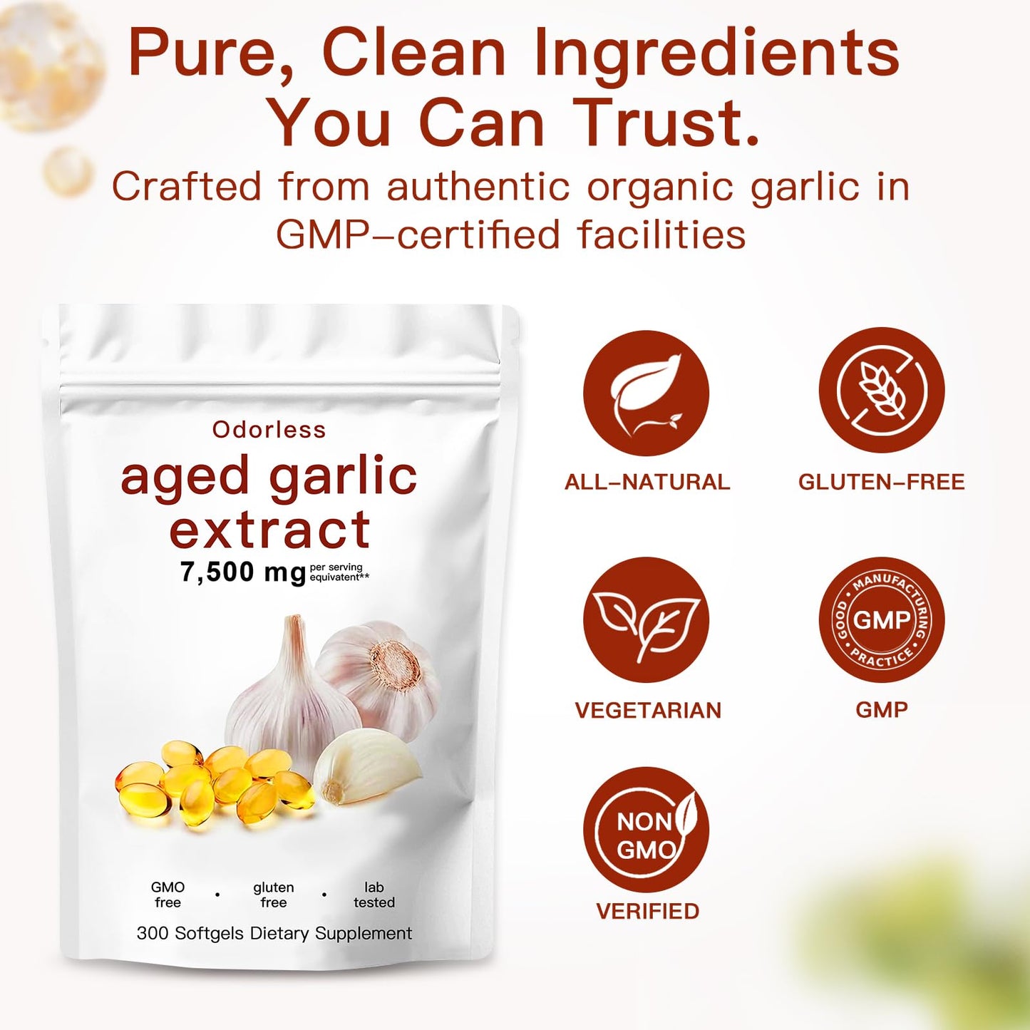 AOLBSPD Aged Garlic 15:1 Extract 300 Capsules
