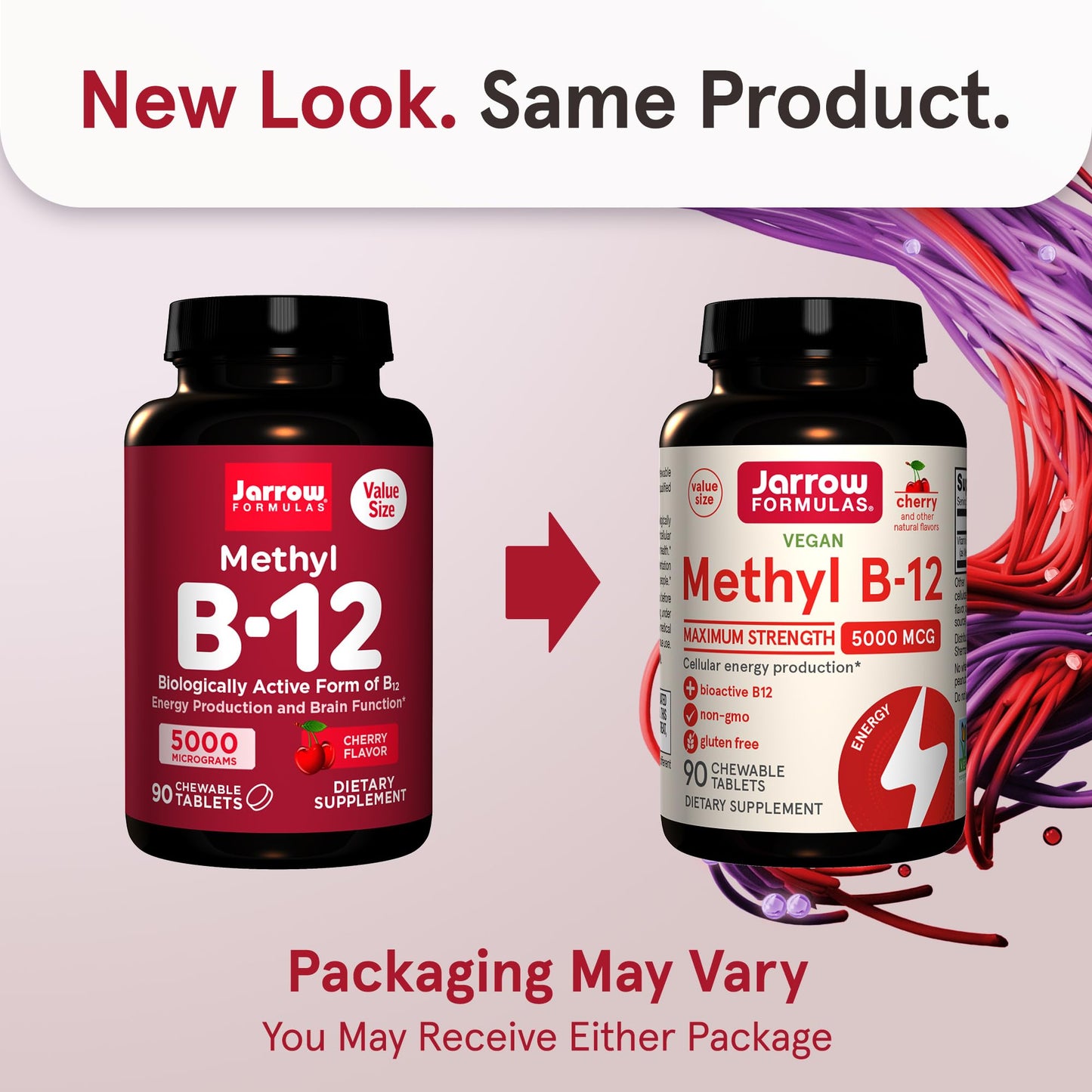 Jarrow Formulas Vitamin B12 5000 mcg Chewable, 90 Tablets