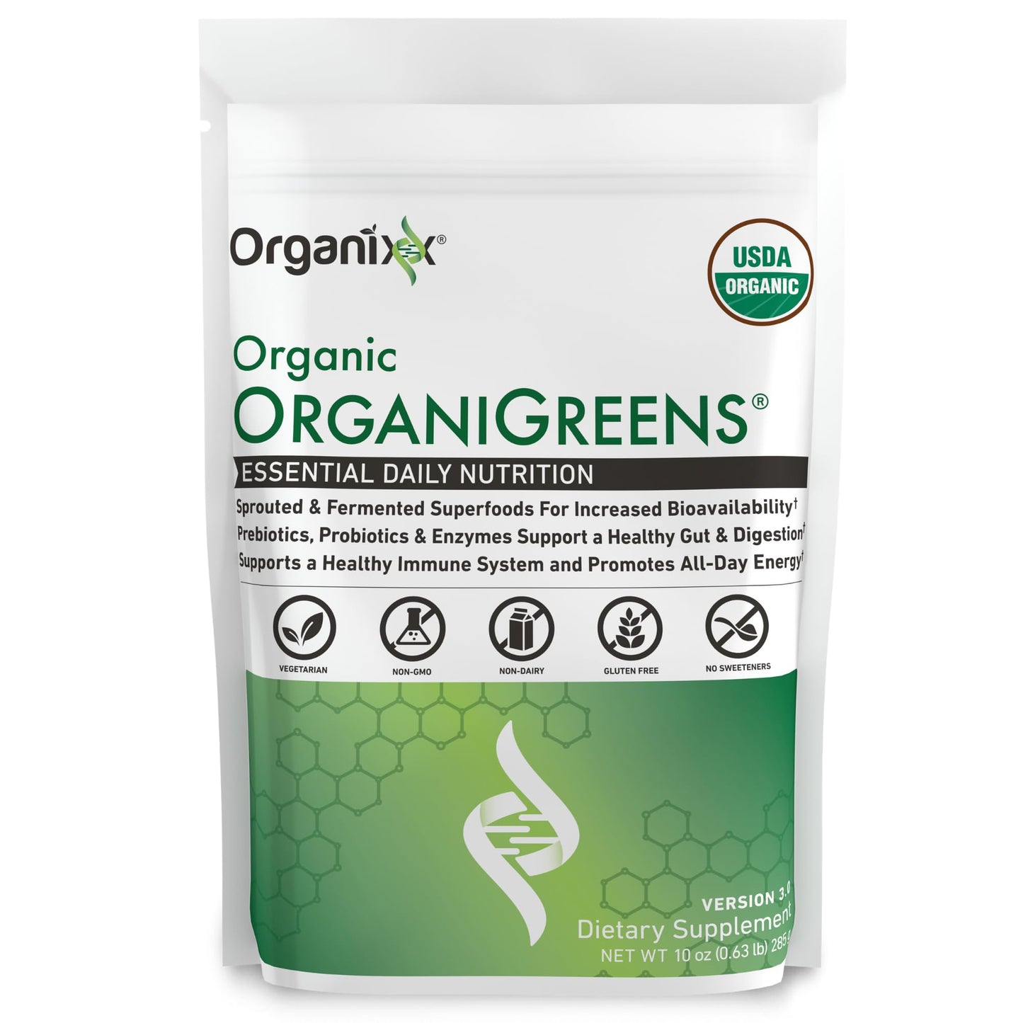 Organixx OrganiGreens Superfood Powder, 10oz