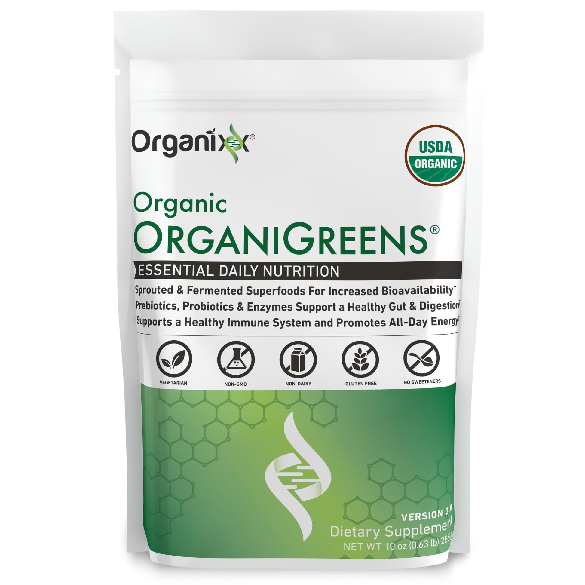 Organixx OrganiGreens Superfood Powder, 10oz