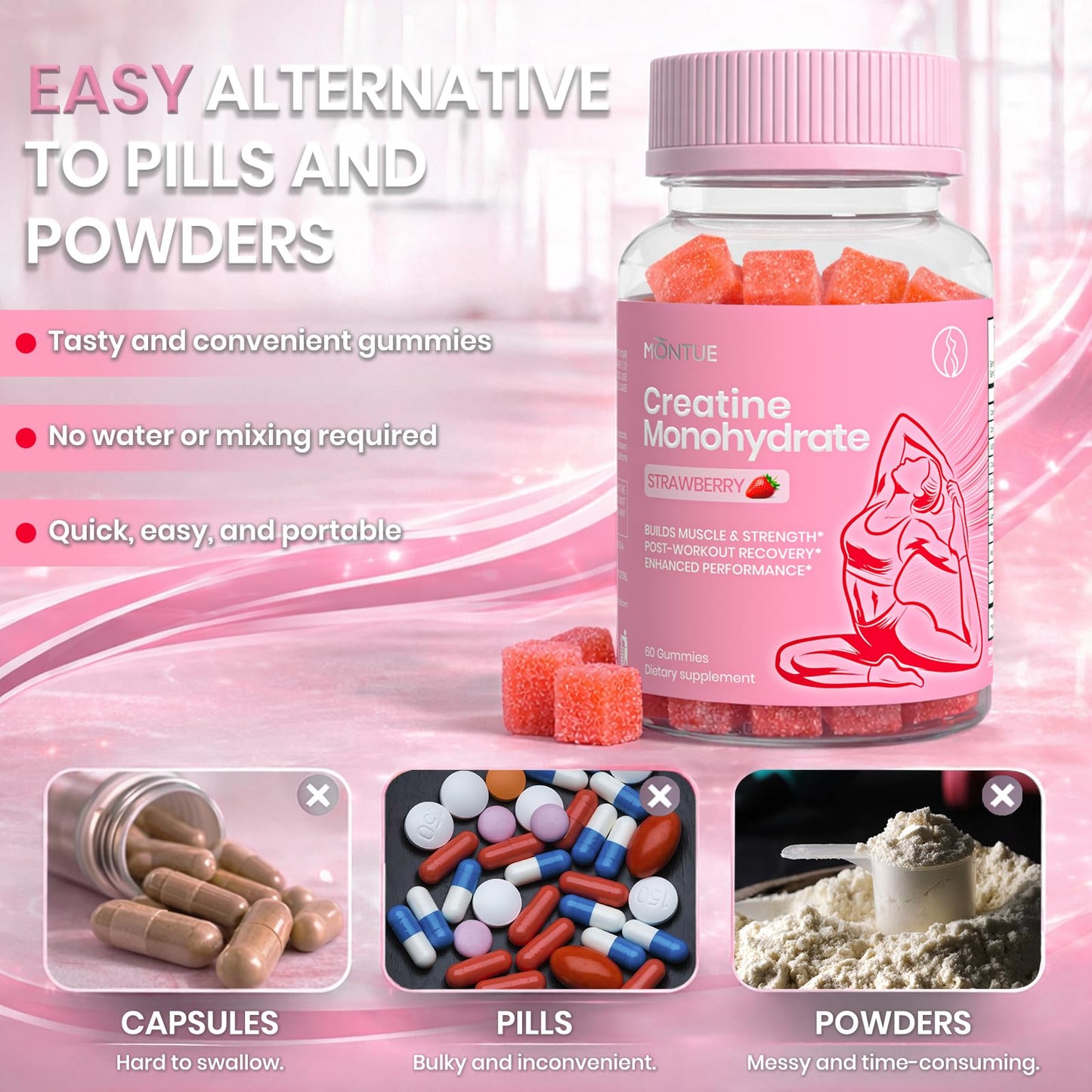 Montue Creatine Gummies for Women 30 Count