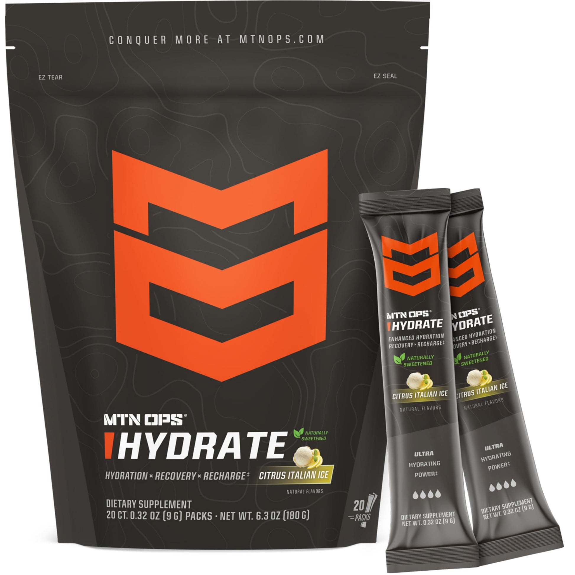 MTN OPS Hydrate Sugar Free Electrolyte Packets Powder 5.6