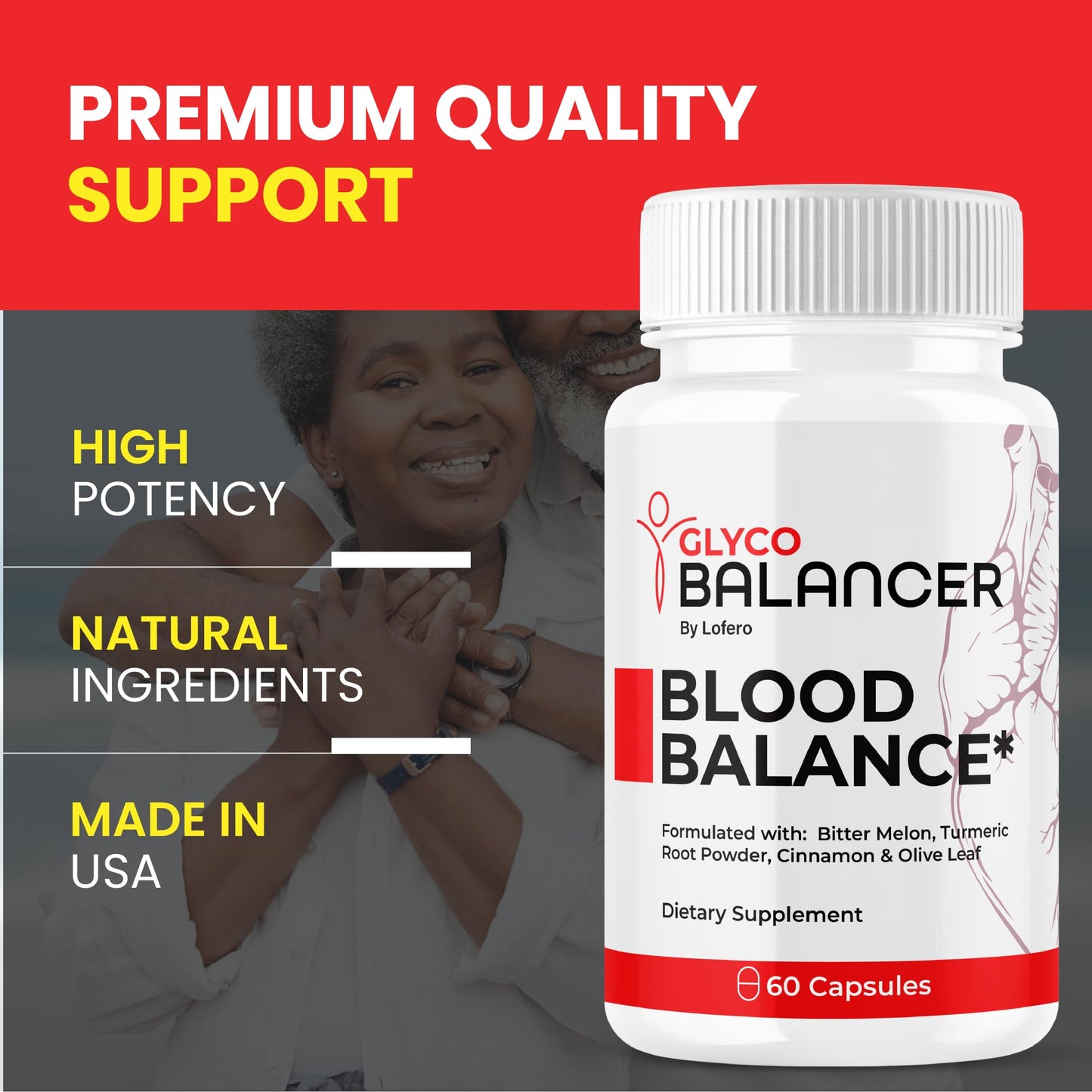 Lofero Glyco Balance GlycoBalance Supplement Capsules, 300 Count