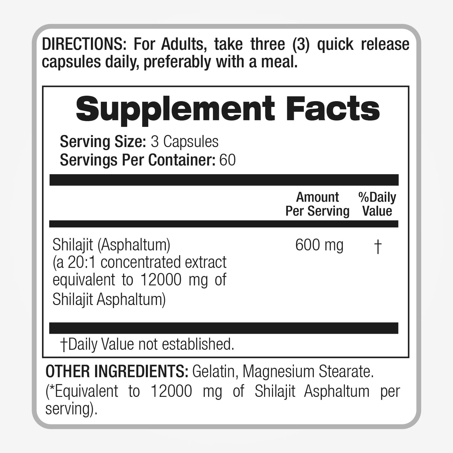 FITO MEDIC'S Shilajit Capsules 180 Count