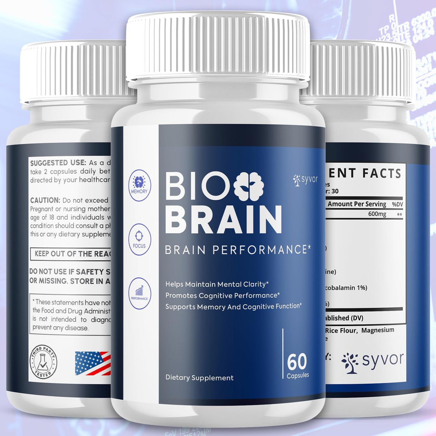 Syvor Bio Brain Capsules, 120 Capsules