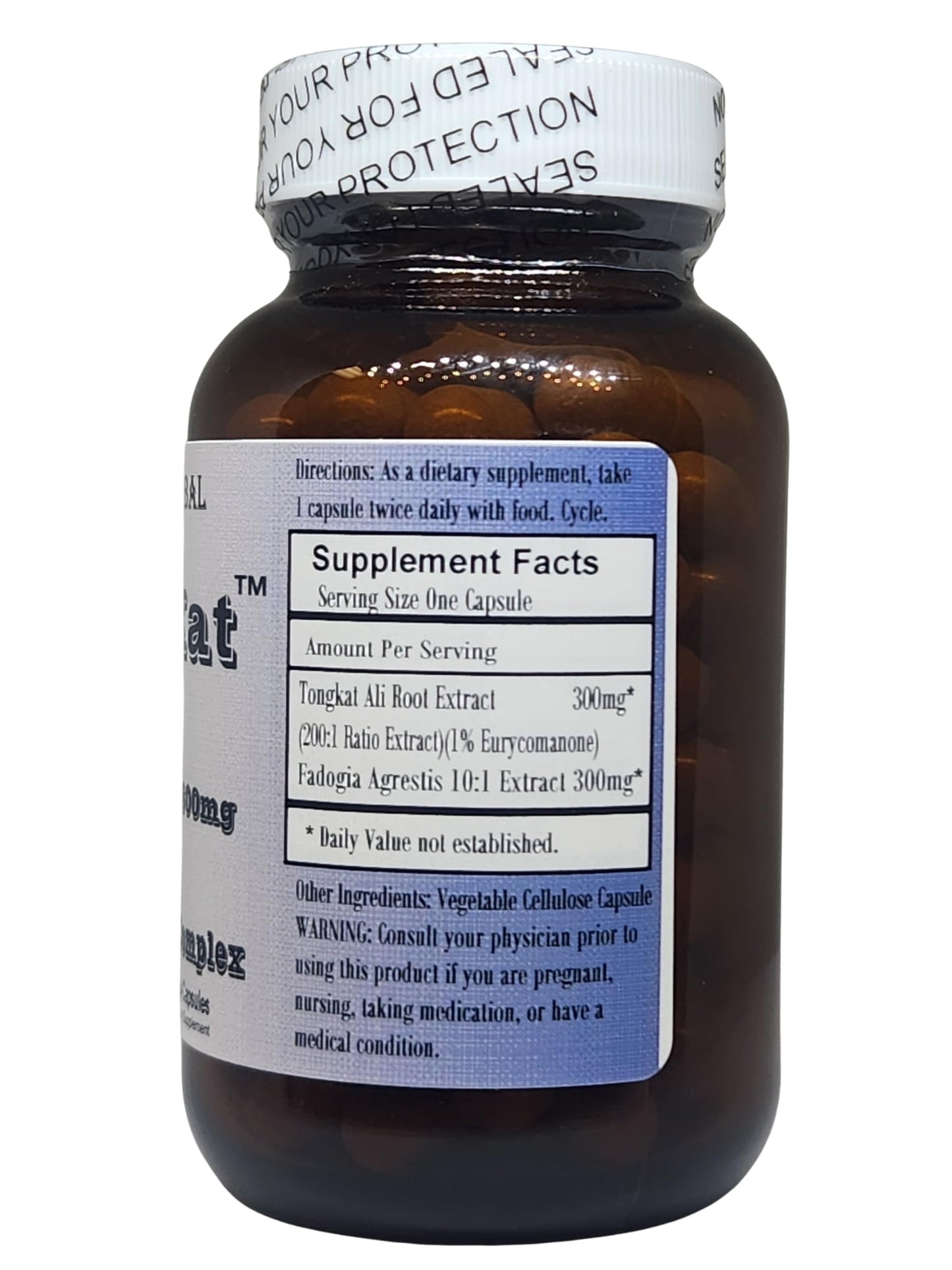 Barlowe's Herbal Elixirs Fad-Kat Fadogia Agrestis & Tongkat Ali Capsules, 60 Count