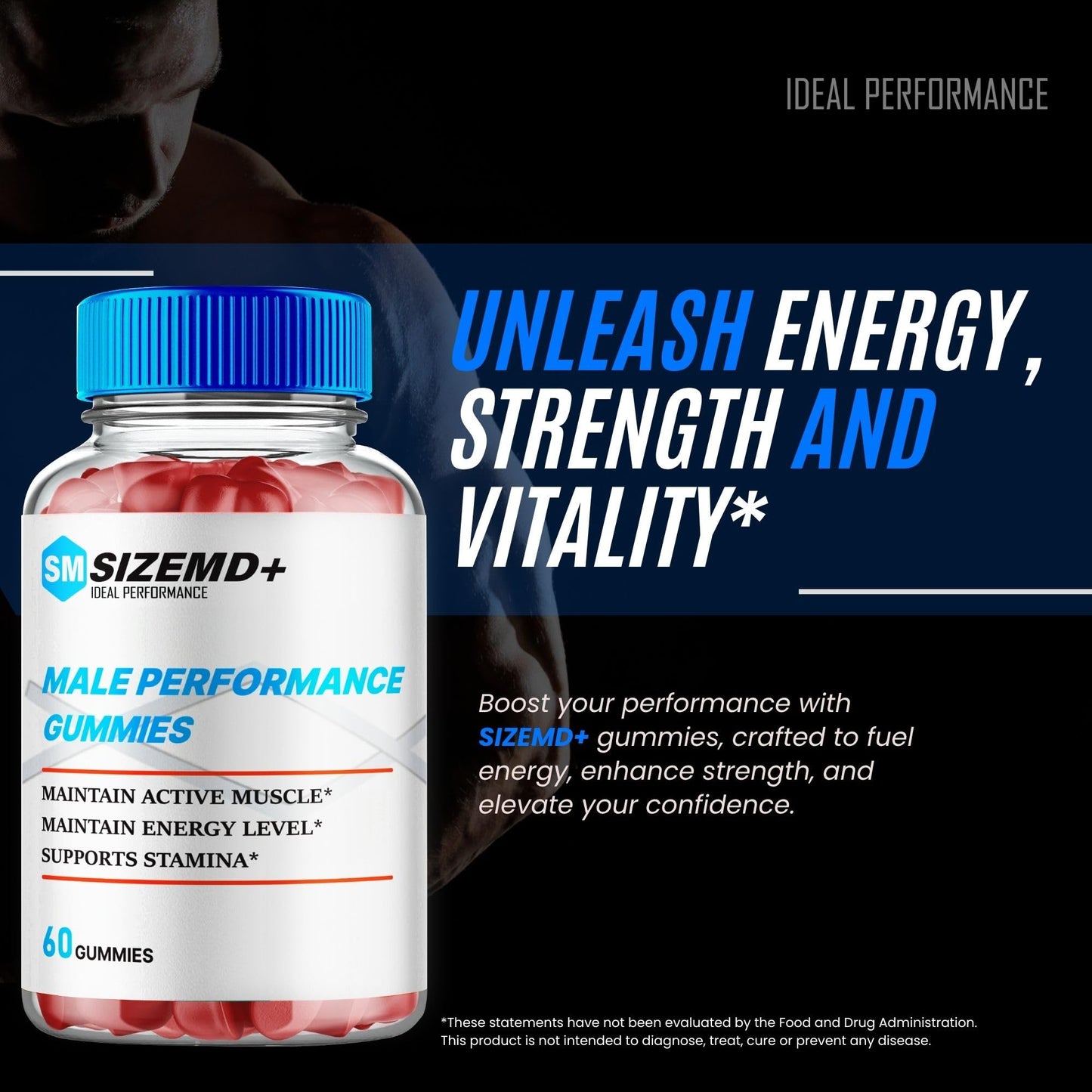 IDEAL PERFORMANCE SizeMD+ Gummies 60 Count