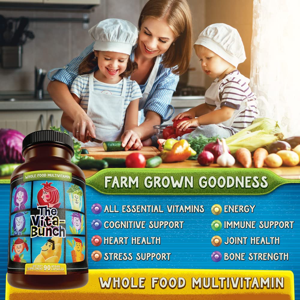 Hippie Farms Whole Food Multivitamin Fruit & Super Greens All-in-one Vitamin Complex, 90 Vegan Capsules