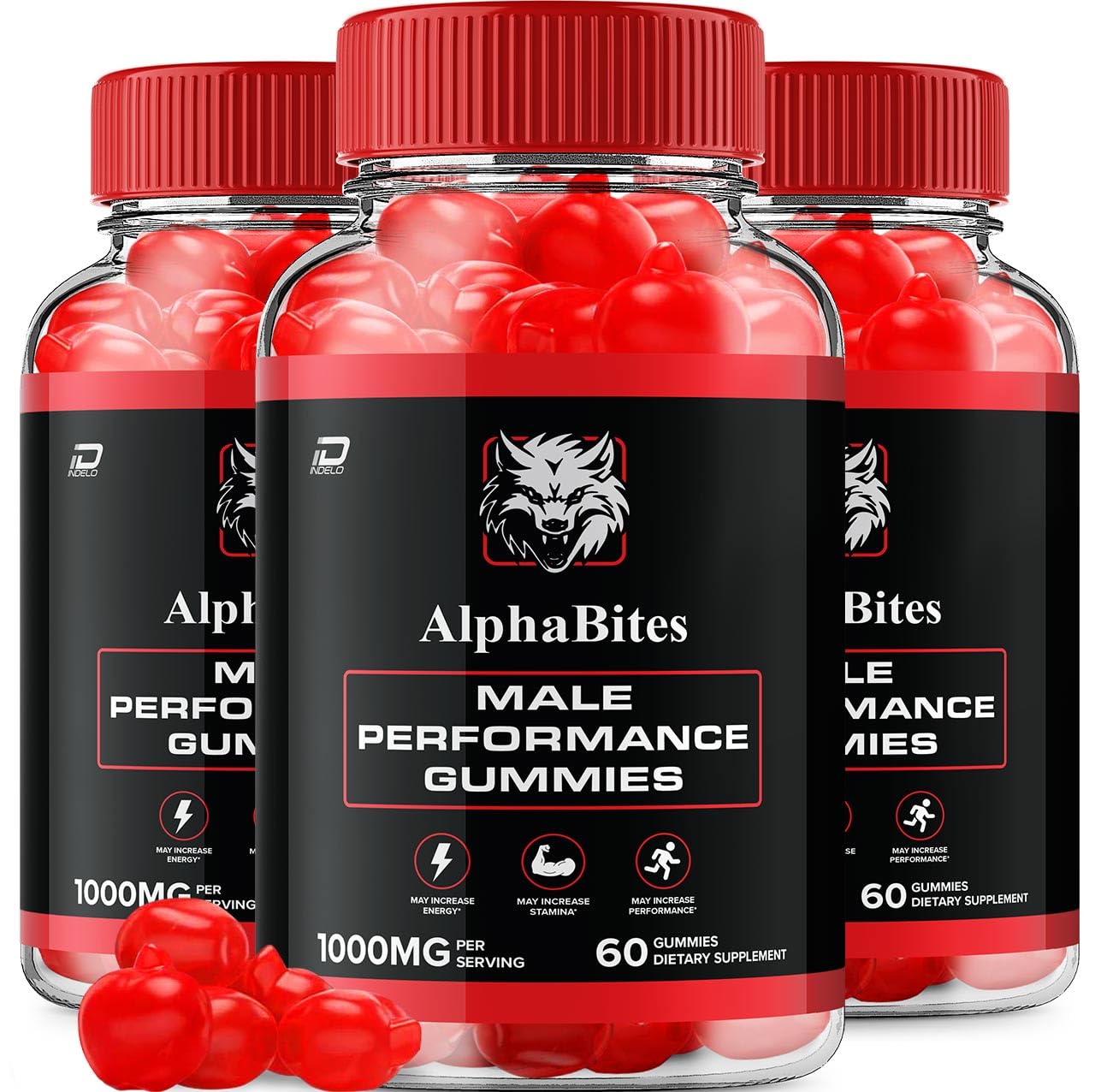 Indelo Alpha Bites for Men Gummies 180 Gummies
