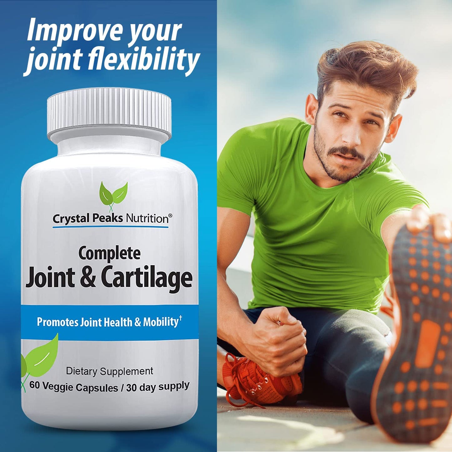 Crystal Peaks Nutrition Joint Supplement with MAX Strength Turmeric Curcumin Capsules, 60 Count