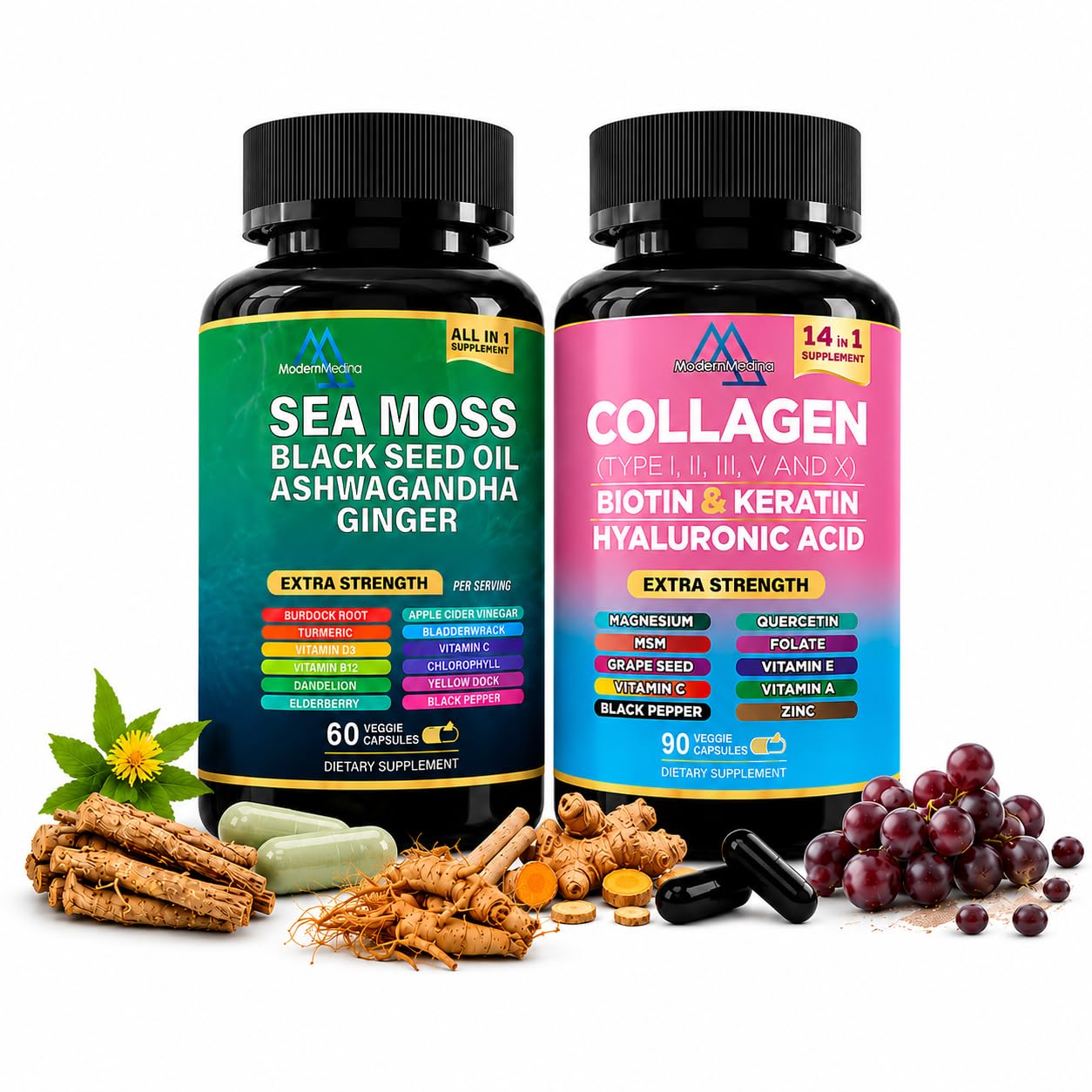 ModernMedina Sea Moss & Collagen Capsules 150 Capsules