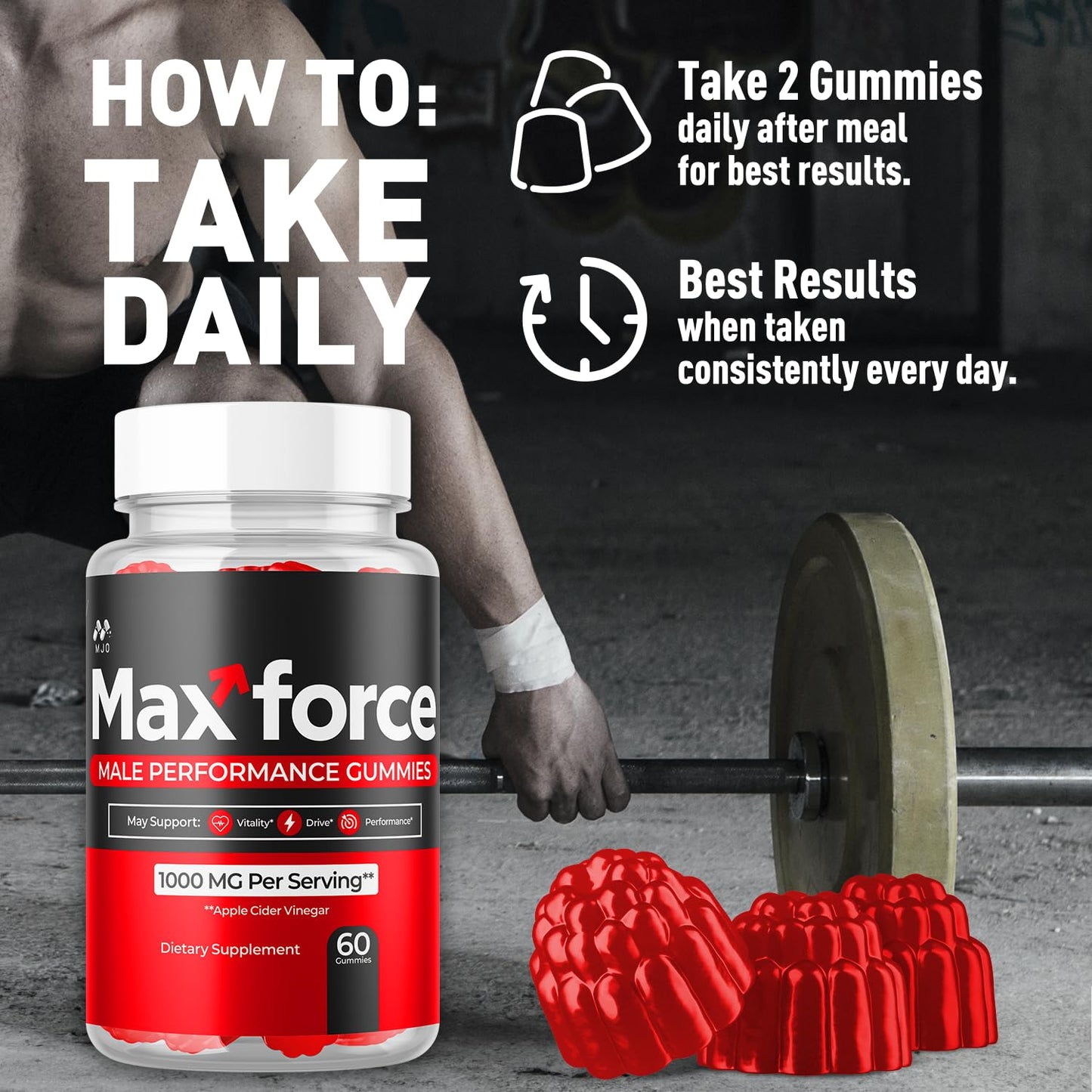 MJO Max Force Gummies Capsule 120 Capsules