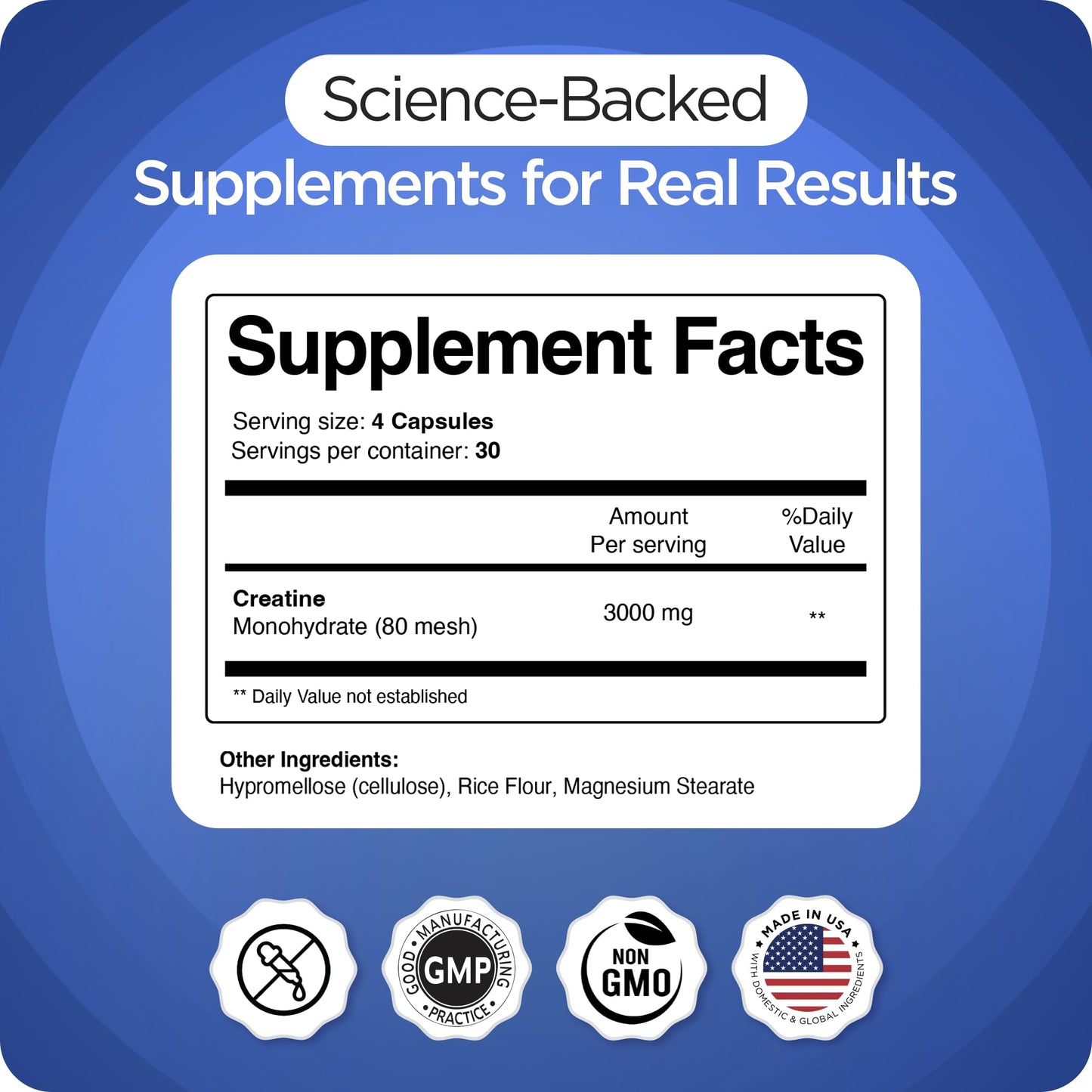 Balancebreens Creatine Monohydrate 3,000mg Capsules, 120 Capsules