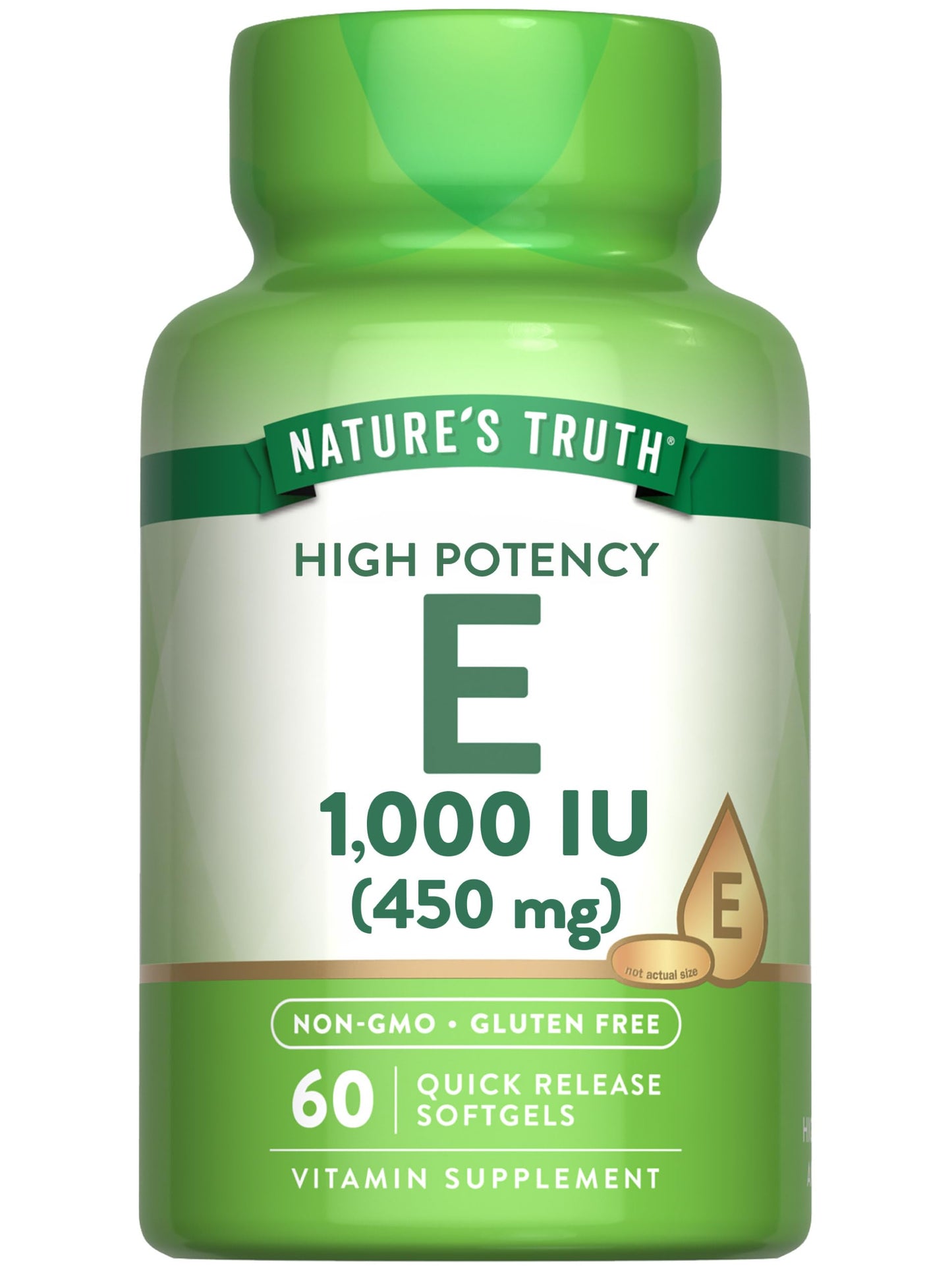 Nature's Truth Vitamin E Softgels 60 Count