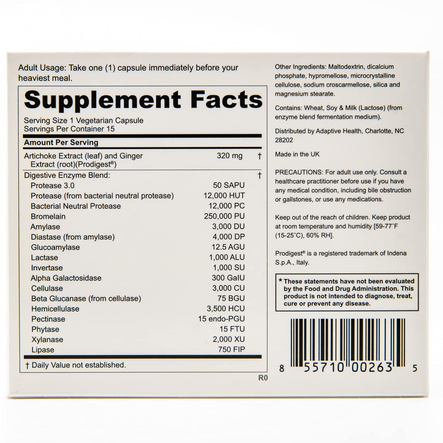 Peptiva Digestive Enzyme Supplement + ProDigest 15 Softgels