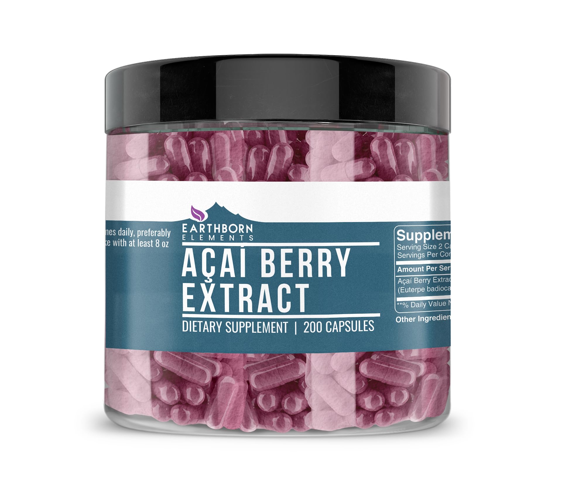 Earthborn Elements Acai Berry Extract Capsules, 200 Count