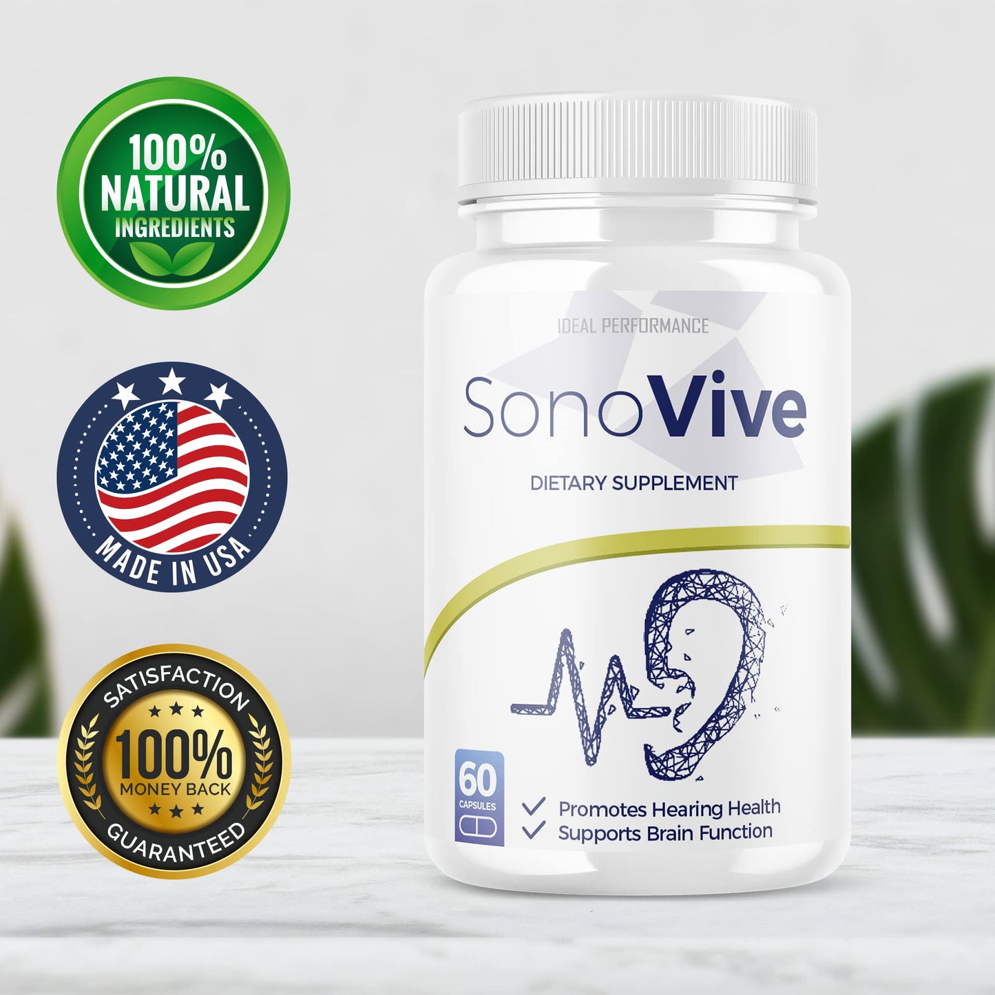 IDEAL PERFORMANCE Sonovive Hearing Capsules 120 Capsules