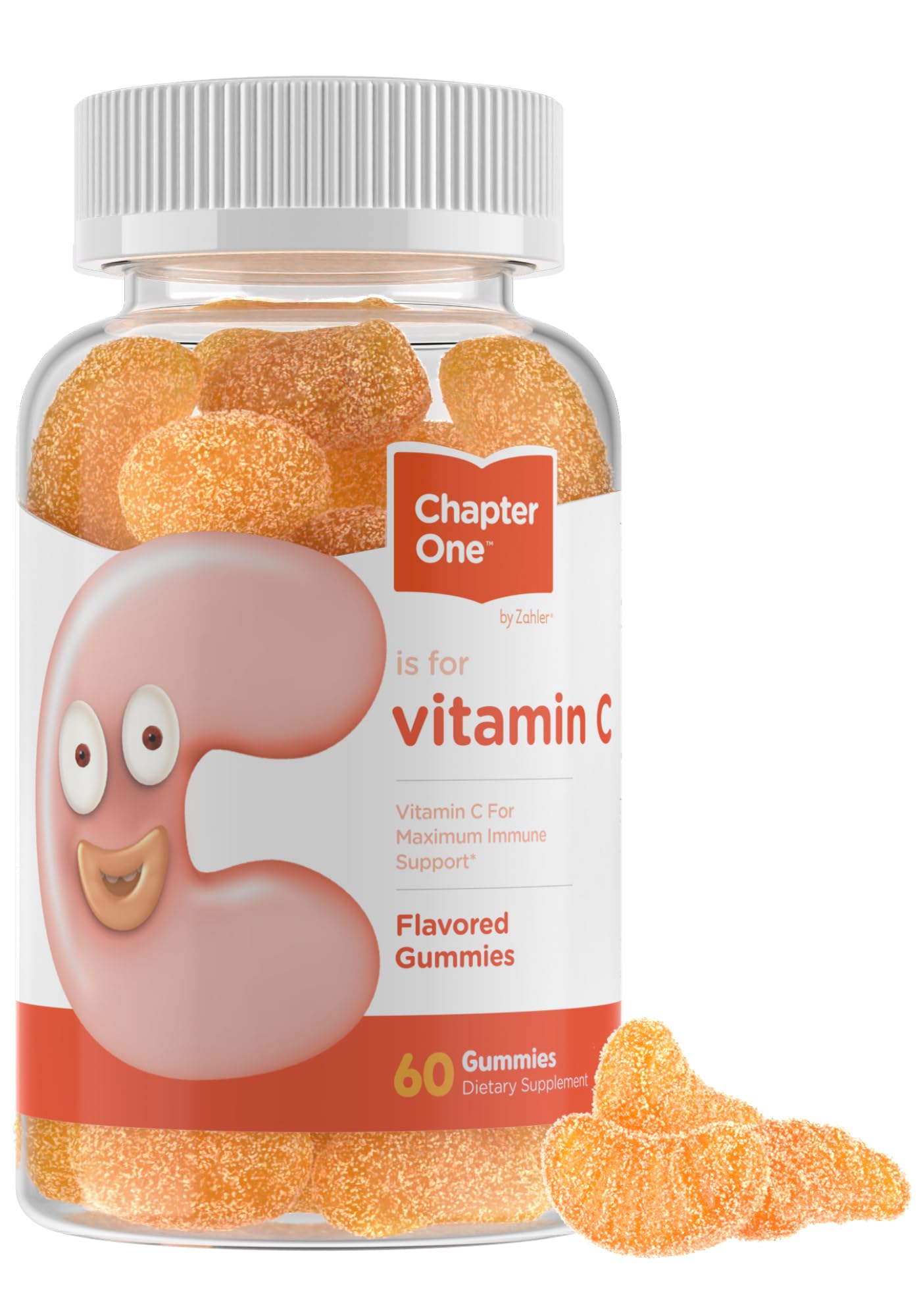 Zahler Chapter One Vitamin C Gummies 125 mg, Certified Kosher, 60 Gummies