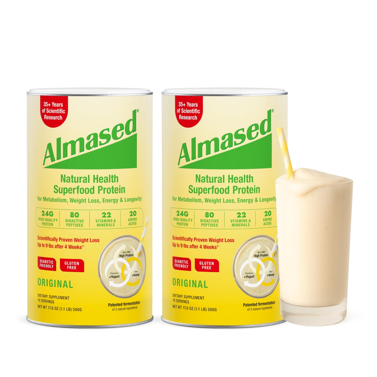 Almased Multi-Protein Powder 35.2 oz (Pack of 2)