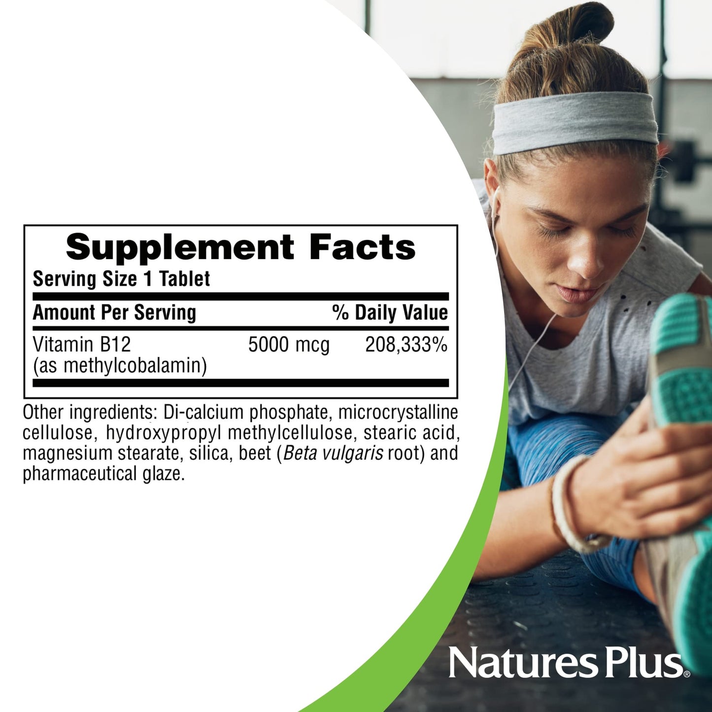 NaturesPlus Shot-O-B12 5000 mcg Sustained Release Tablets 60 Count