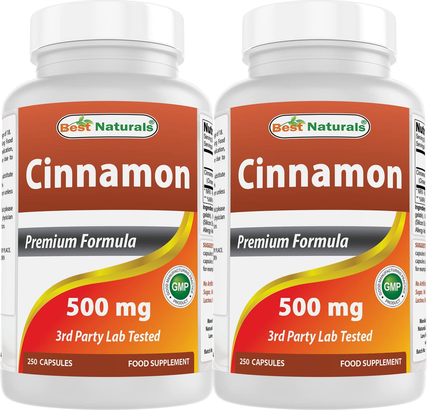 Best Naturals Cinnamon 500 mg 250 Capsules