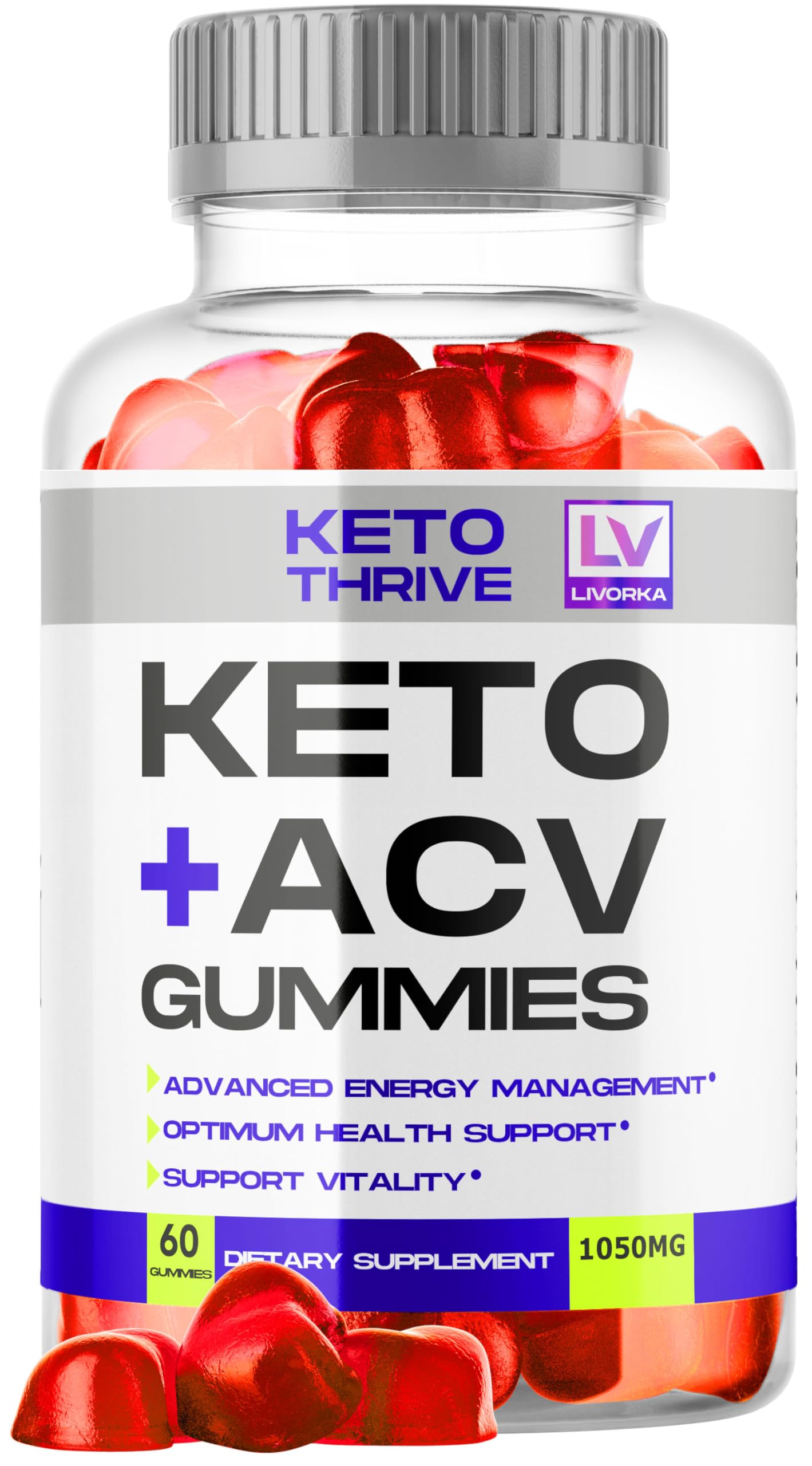 LIVORKA Keto Thrive ACV Gummies, 60 Gummies
