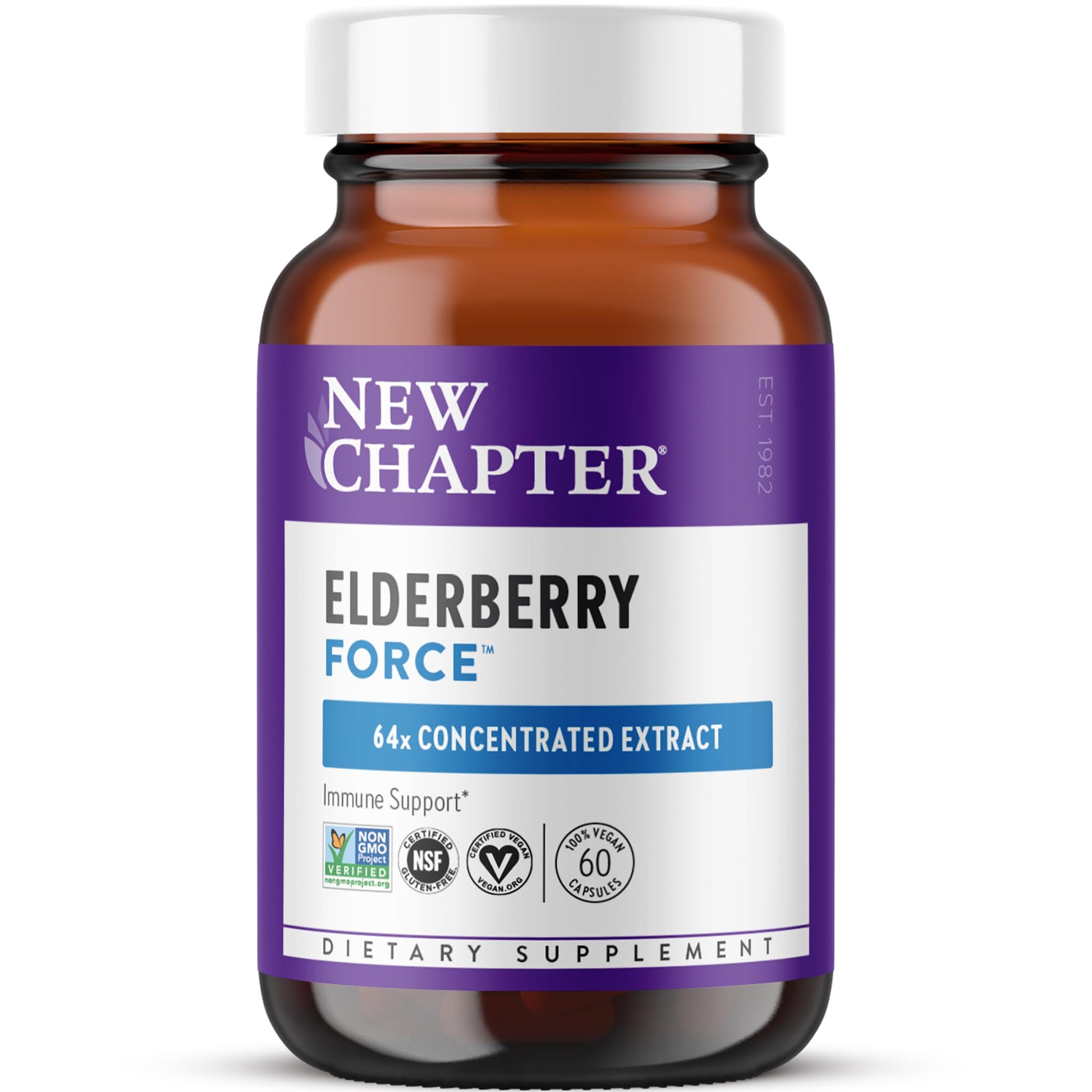 New Chapter Vegan Elderberry Capsules 60 Count