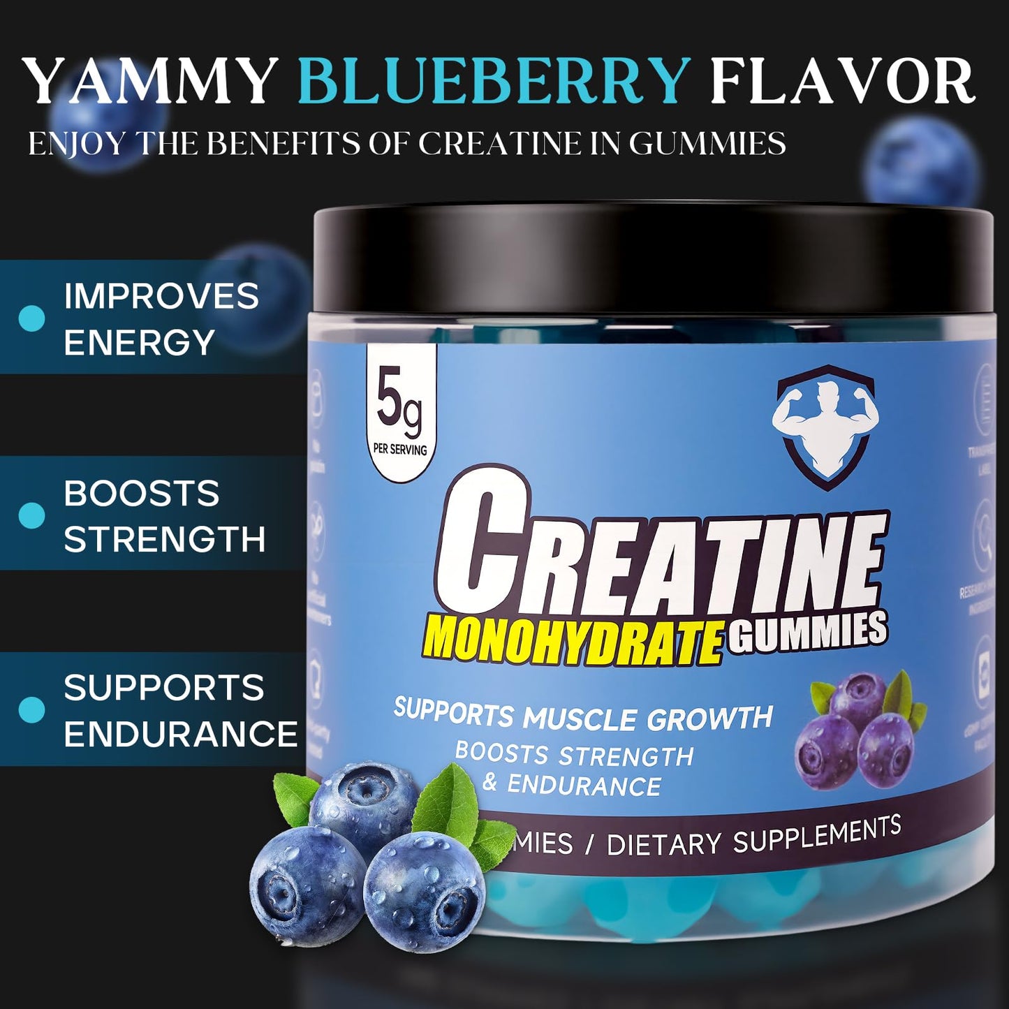 Bruce & Shark Creatine Gummy 5g, 150 Count