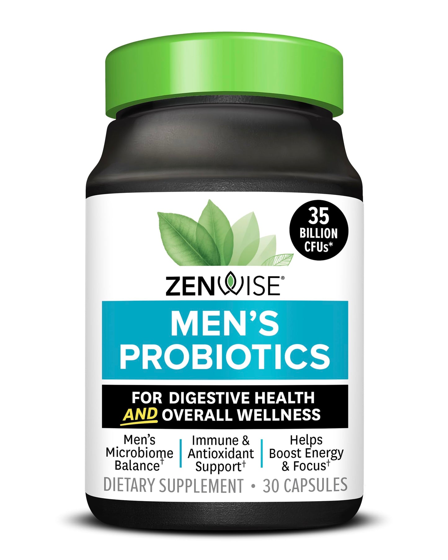 Zenwise Health Probiotics for Men - Gut and Digestive Support Capsule, 30 Count
