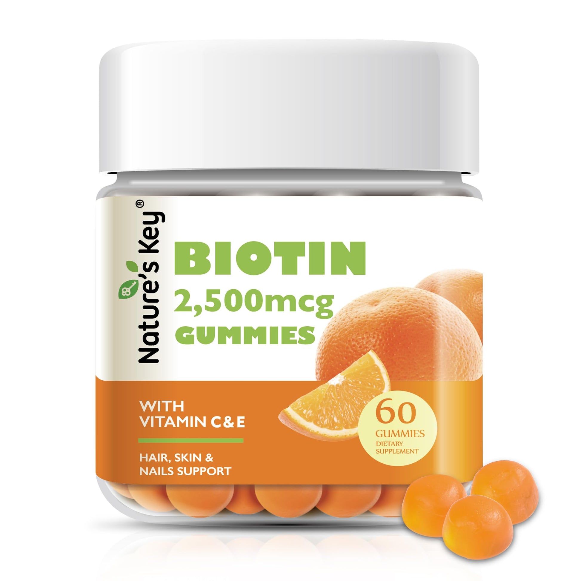 Nature's Key Biotin Gummies 60 Count