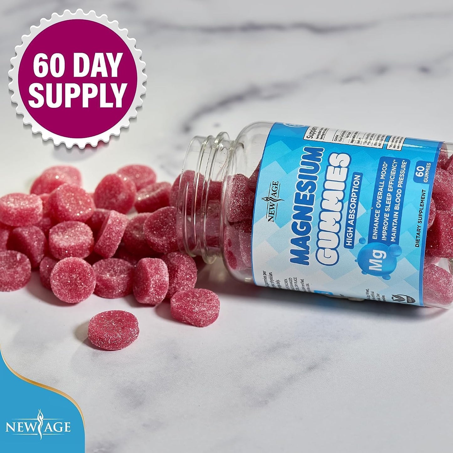 NEW AGE Magnesium Gummies Gummy 180 Count