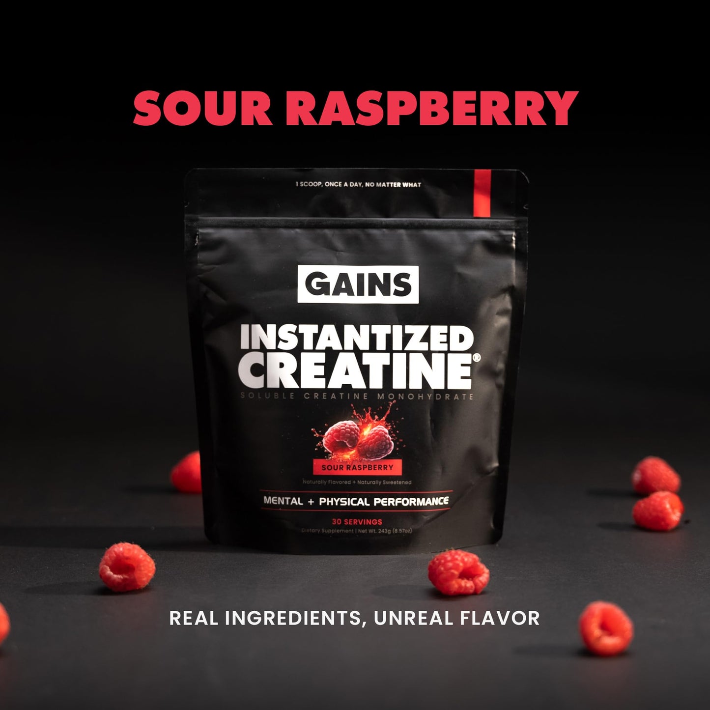 GAINS IN BULK Instantized Creatine Monohydrate Powder 30 Servings